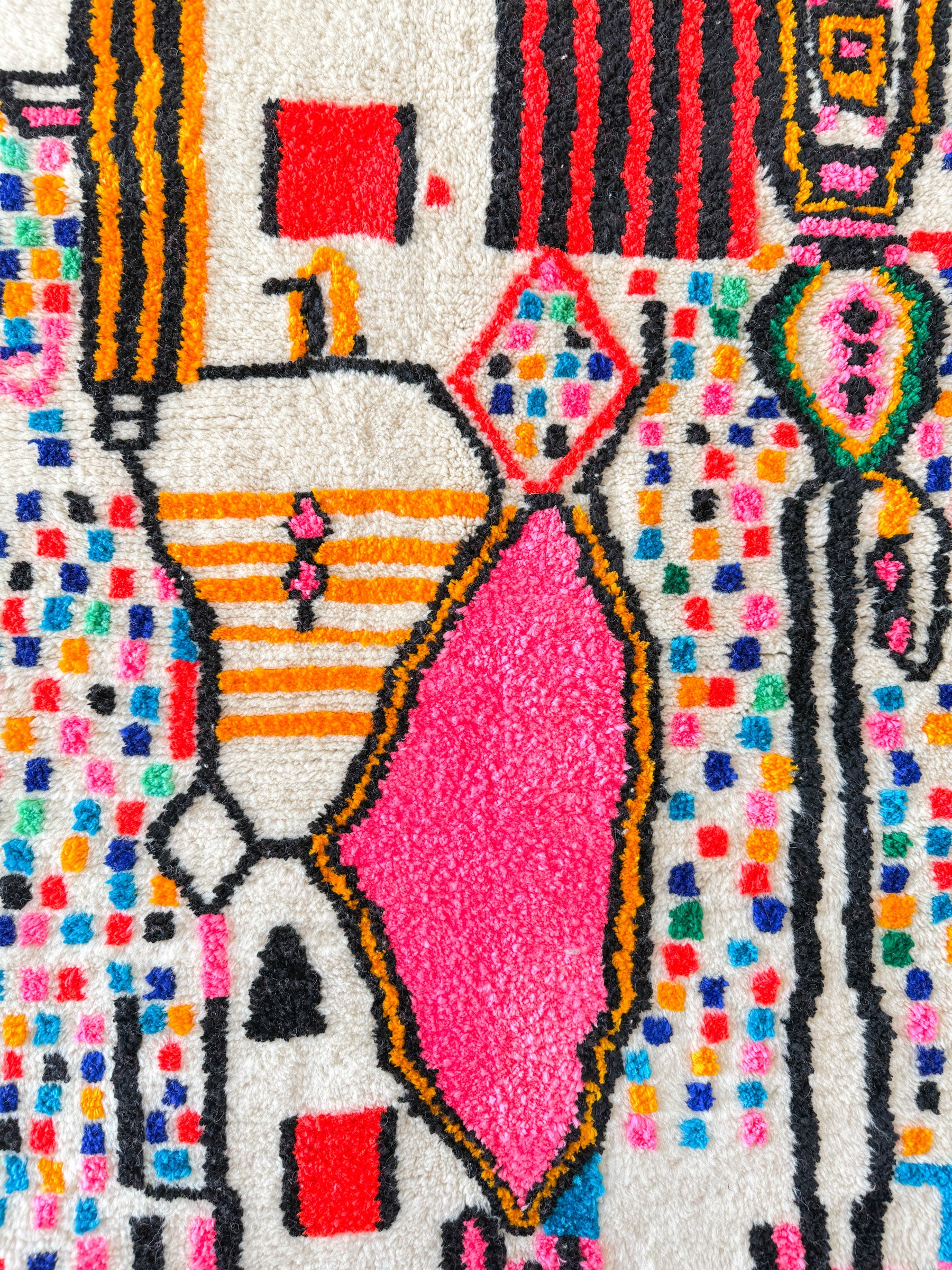 Bunter Berberteppich 99 x 183 cm - Nr. 1990