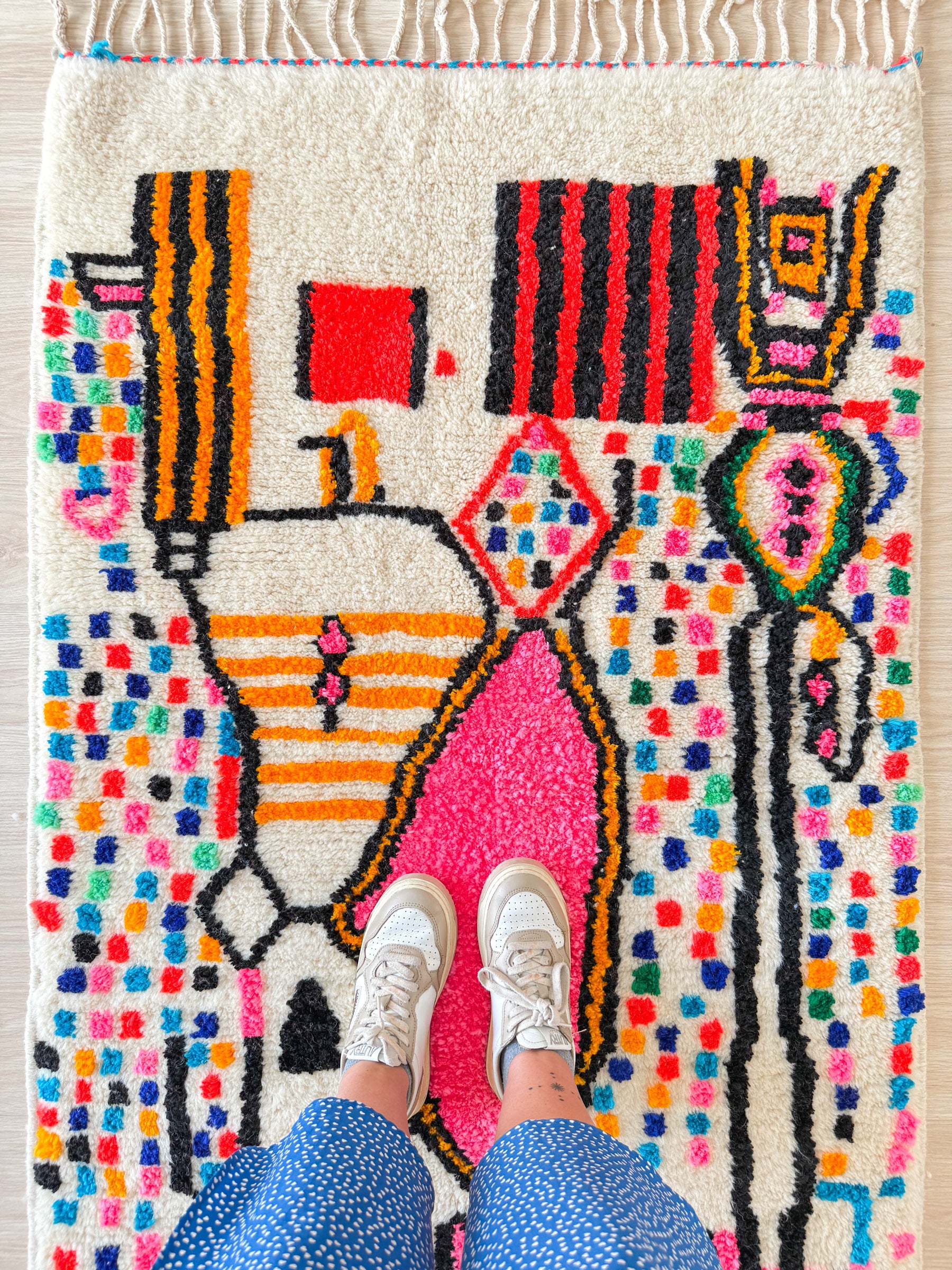 Bunter Berberteppich 99 x 183 cm - Nr. 1990