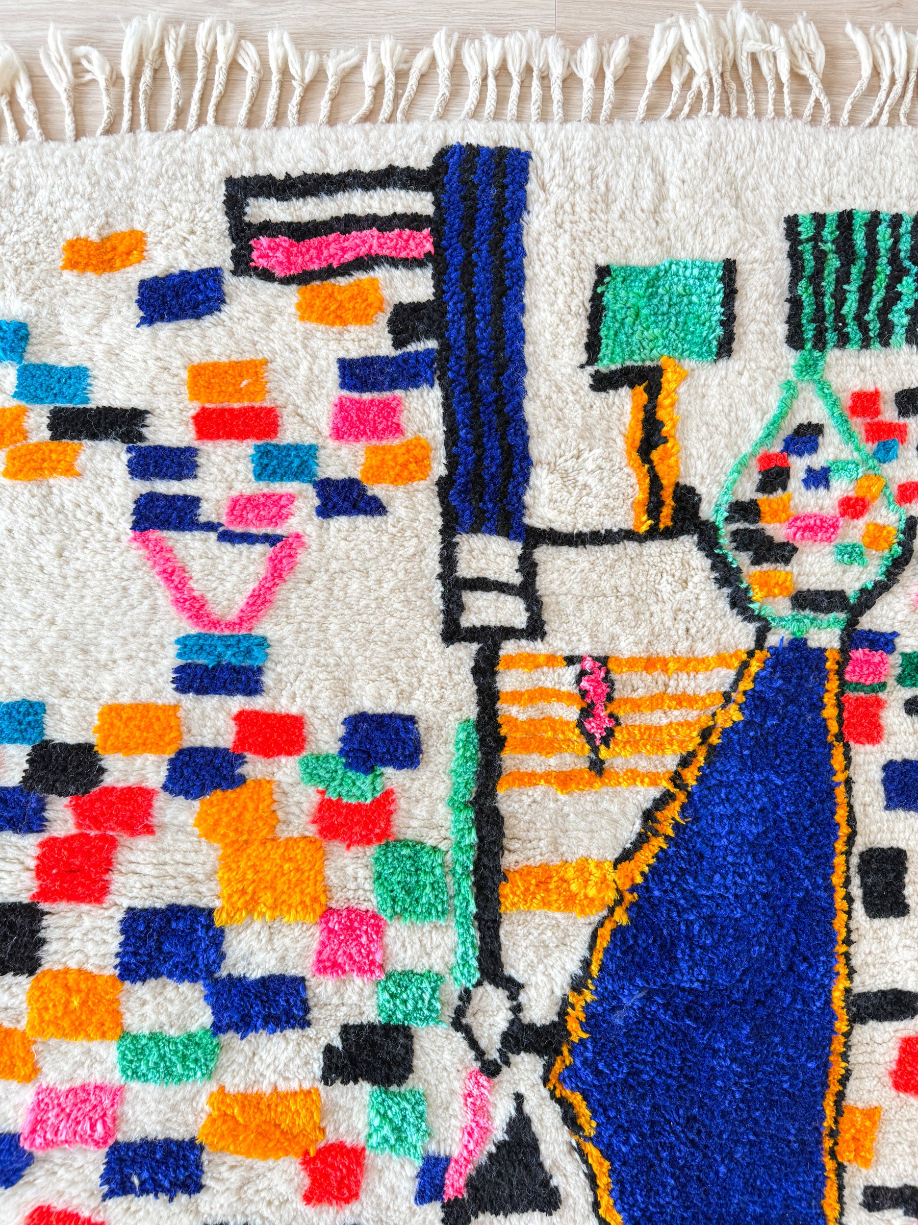 Colorful Berber rug 157 x 221 cm - n°1953