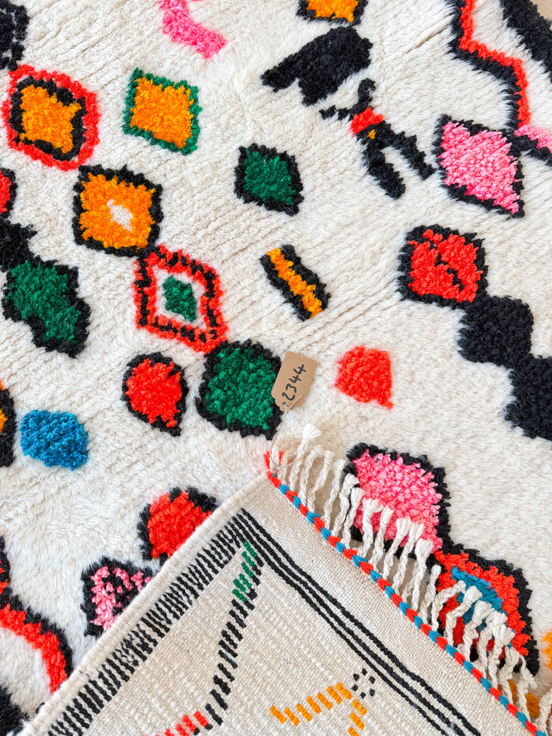 Bunter Berberteppich 102 x 166 cm - Nr. 2344