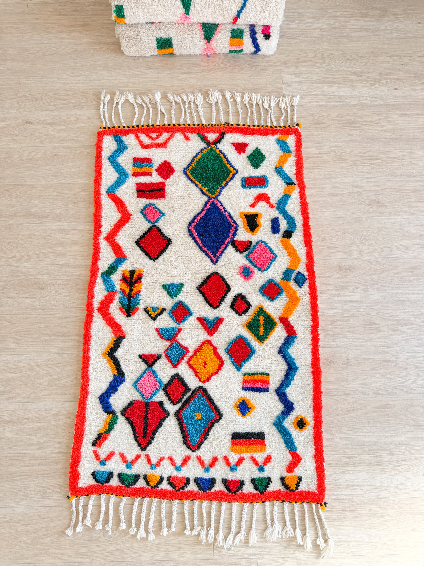 Bunter Berberteppich 98 x 187 cm - Nr. 2454