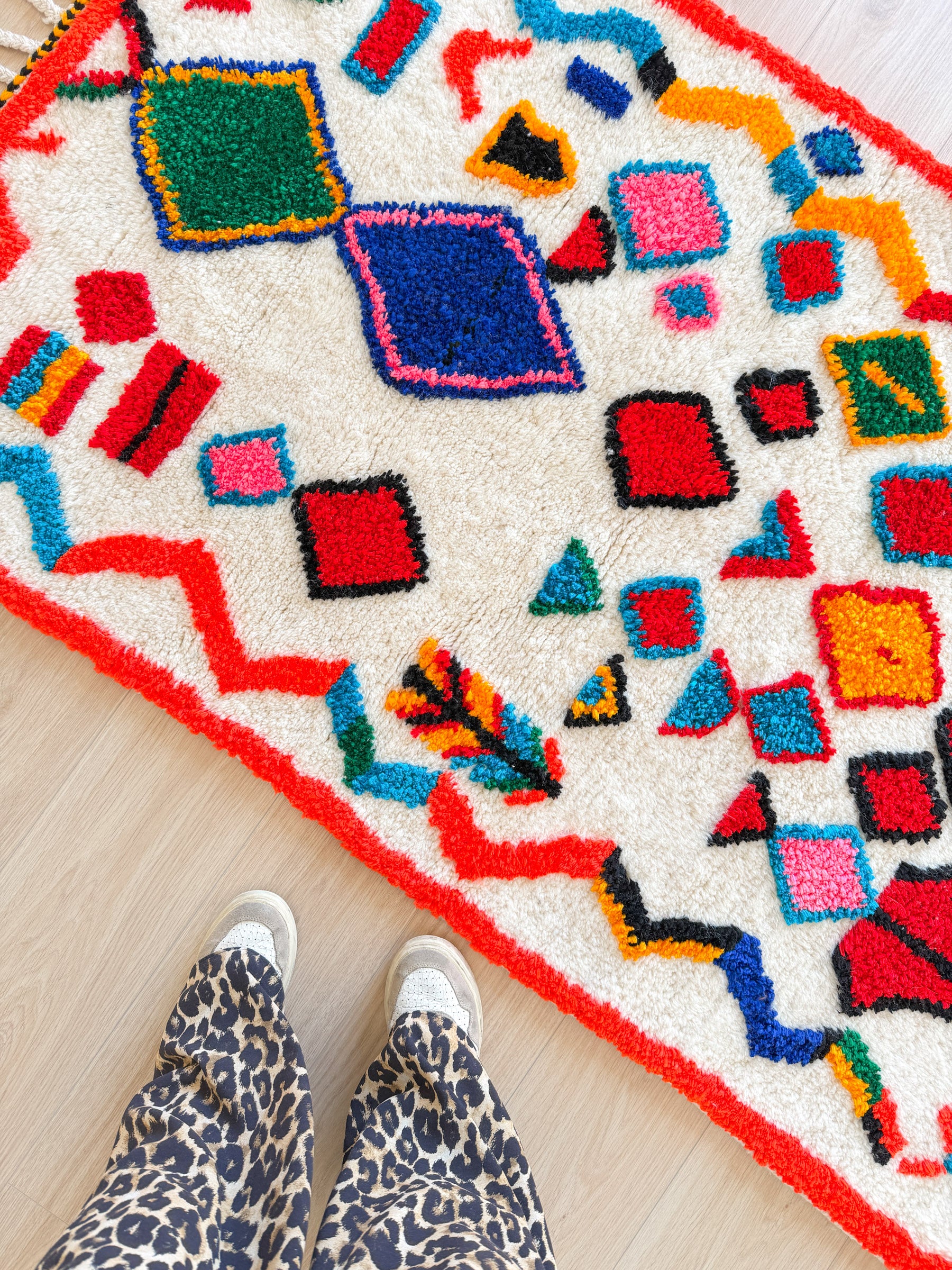 Bunter Berberteppich 98 x 187 cm - Nr. 2454