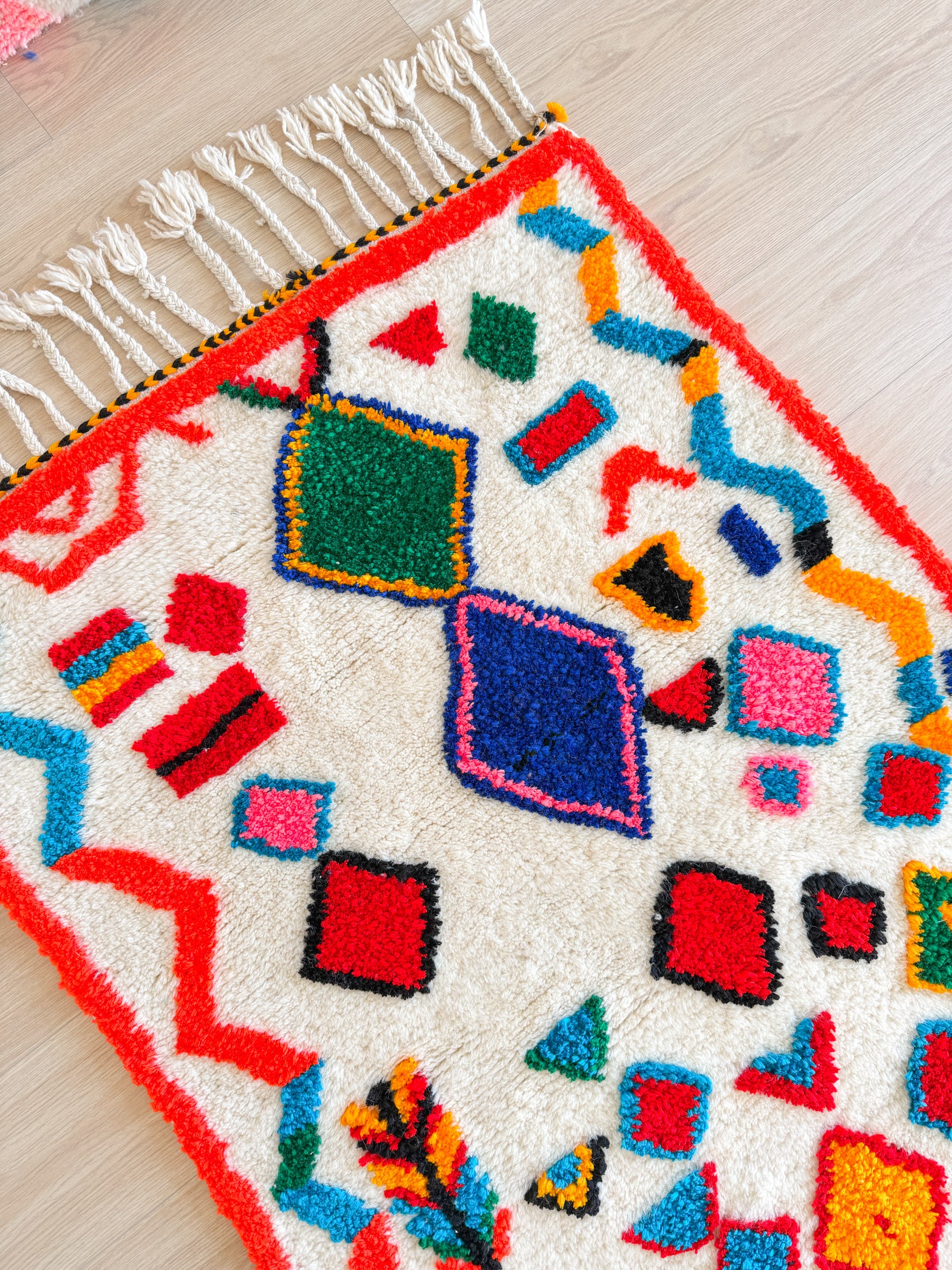 Bunter Berberteppich 98 x 187 cm - Nr. 2454