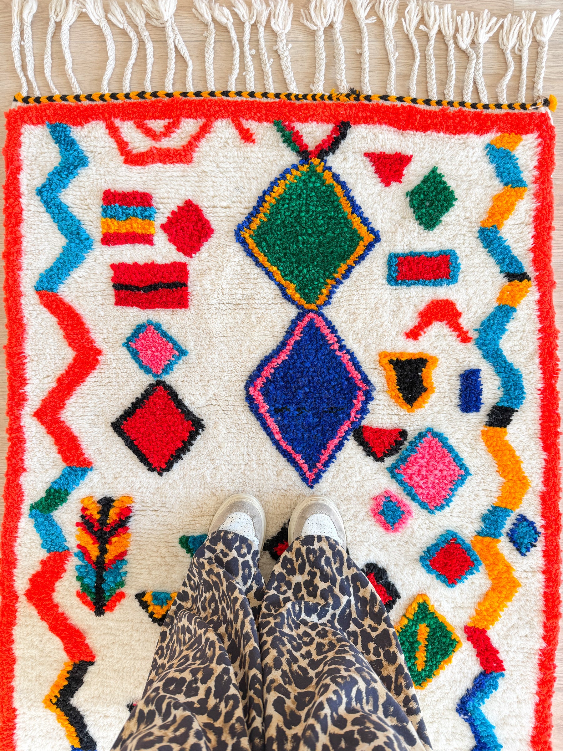 Bunter Berberteppich 98 x 187 cm - Nr. 2454