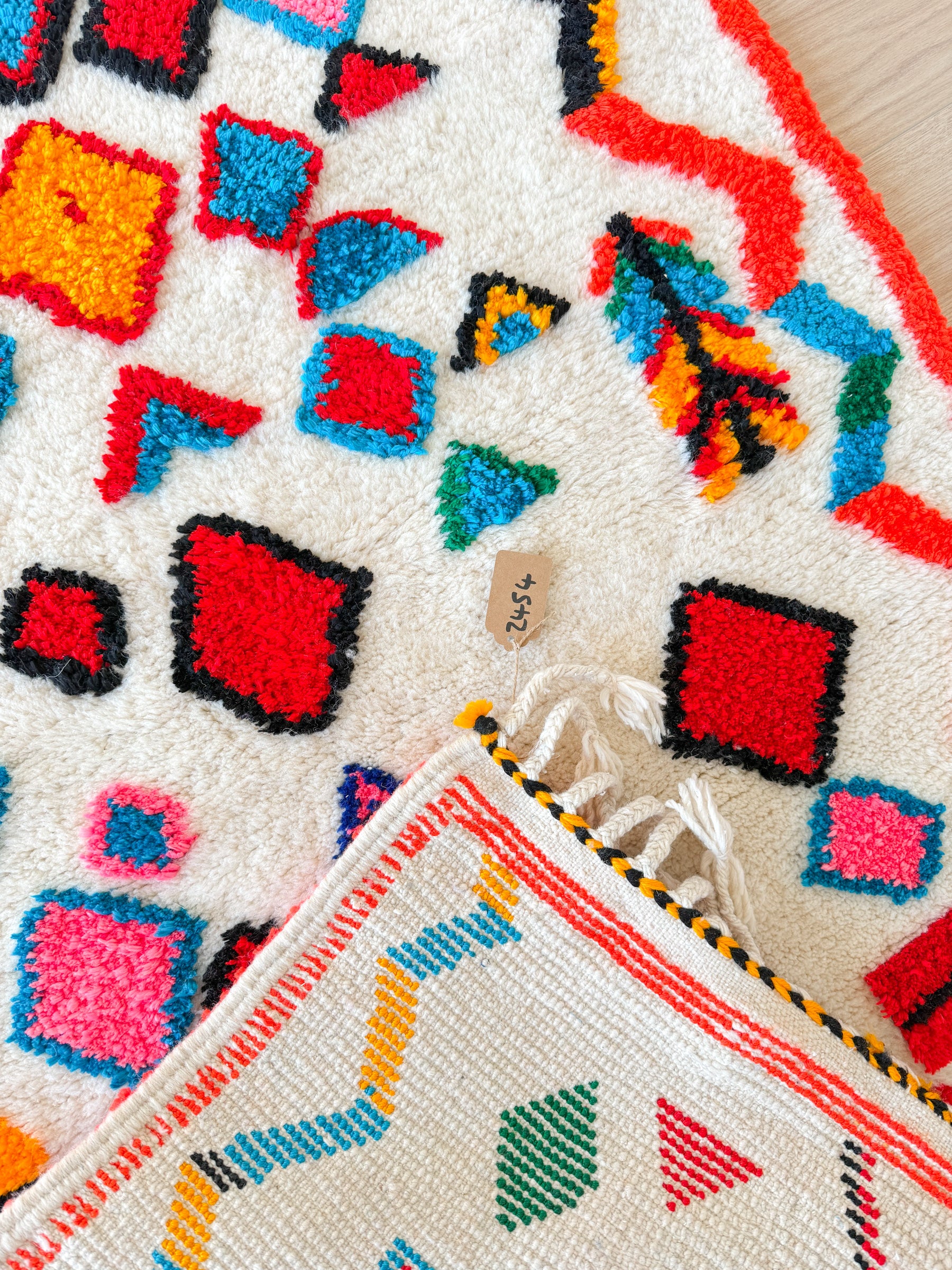 Bunter Berberteppich 98 x 187 cm - Nr. 2454