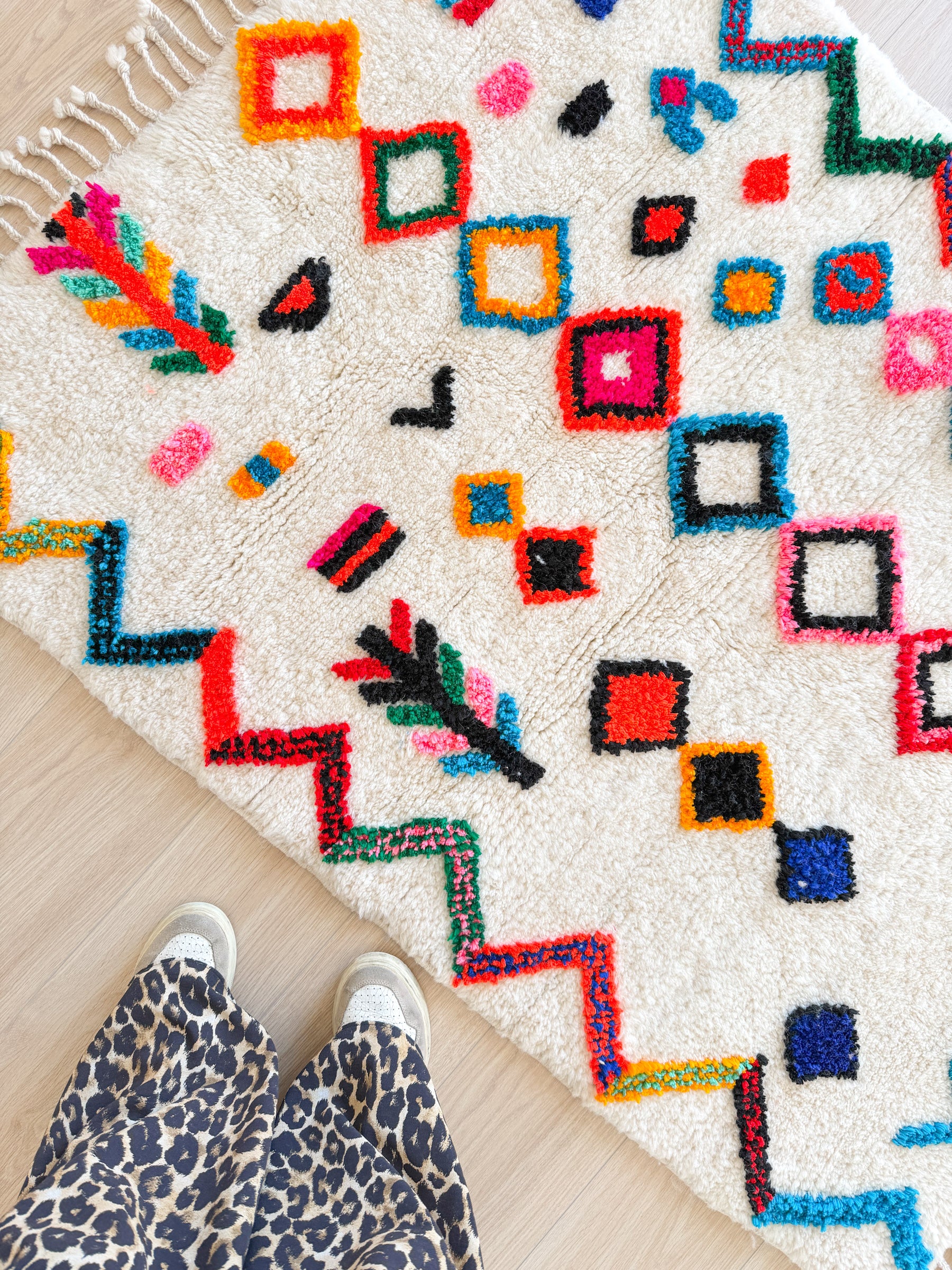 Bunter Berberteppich 109 x 157 cm - Nr. 2449