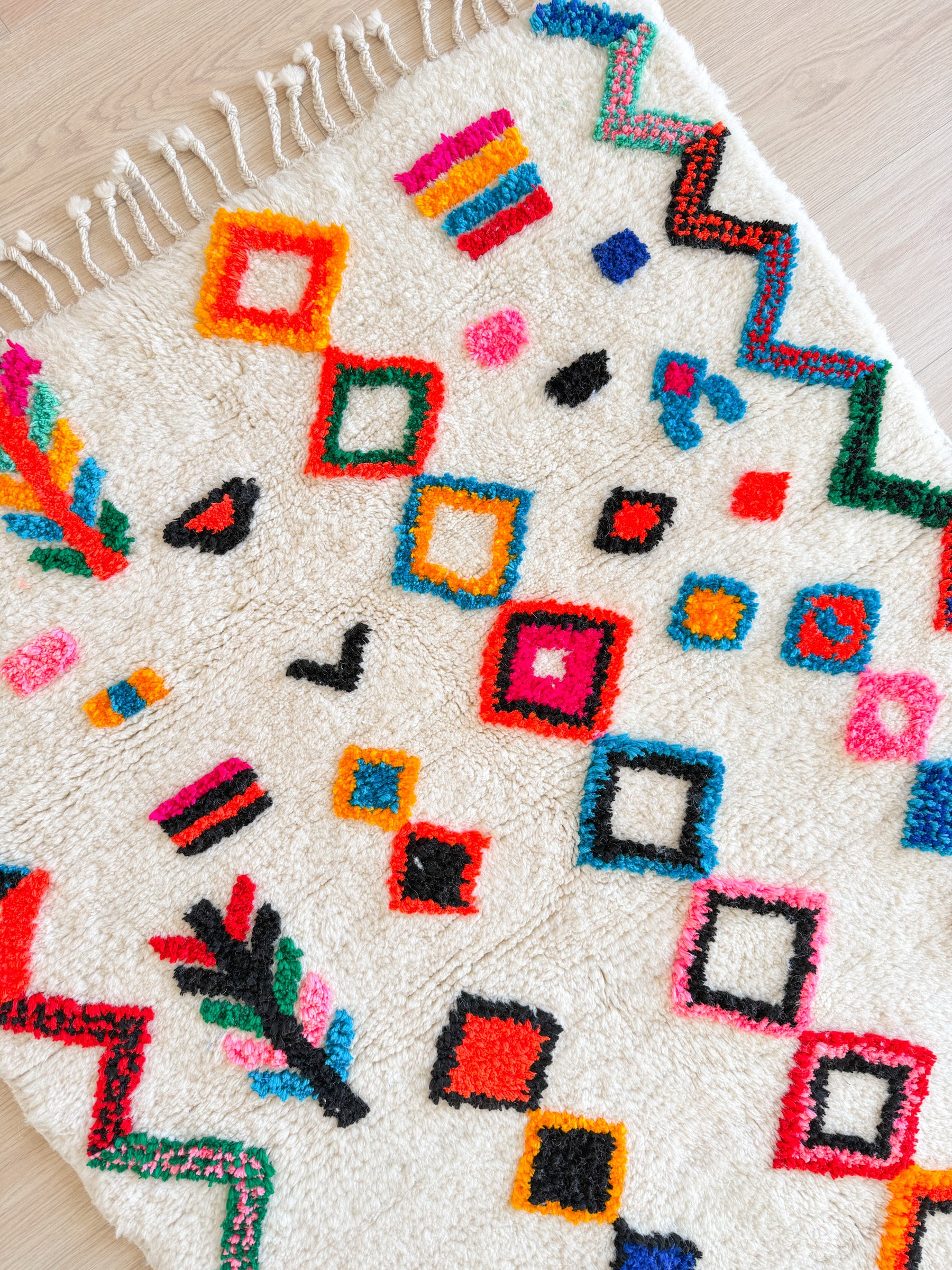 Bunter Berberteppich 109 x 157 cm - Nr. 2449