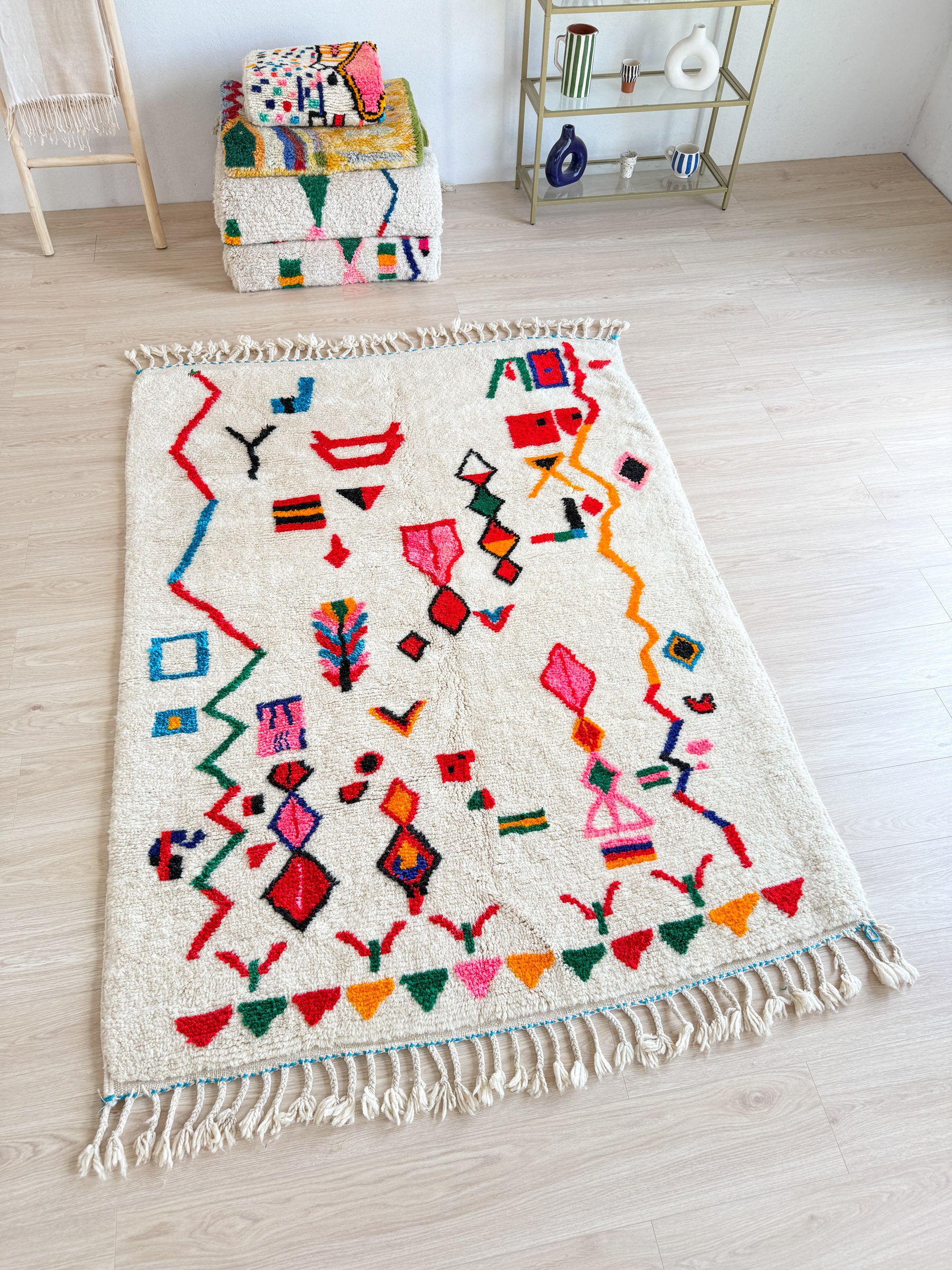 Farbenfroher Berberteppich 160 x 240 cm - Nr. 1988