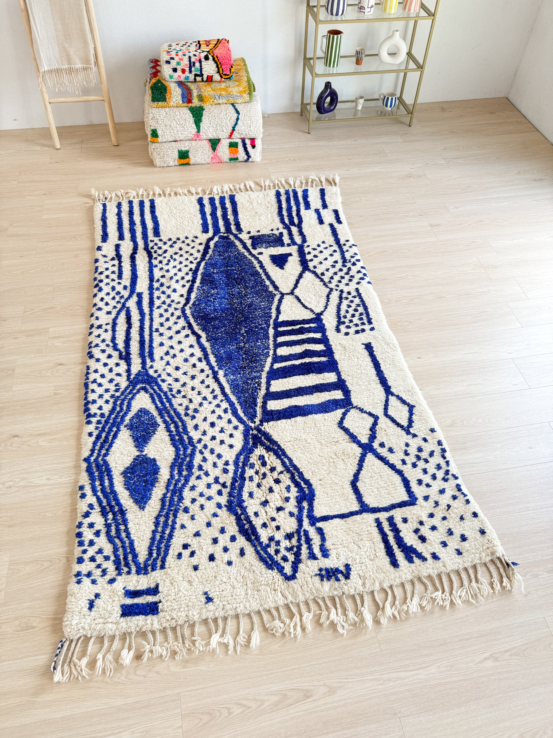 Farbenfroher Berberteppich 153 x 278 cm - Nr. 1978