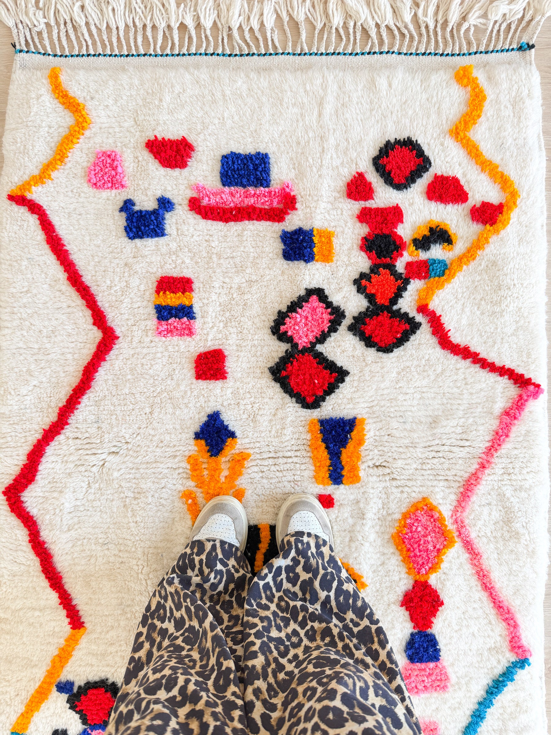 Bunter Berberteppich 101 x 174 cm - Nr. 2458