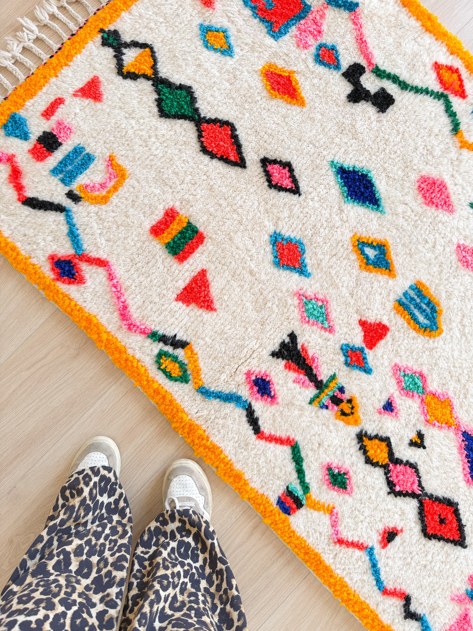 Bunter Berberteppich 103 x 170 cm - Nr. 2432