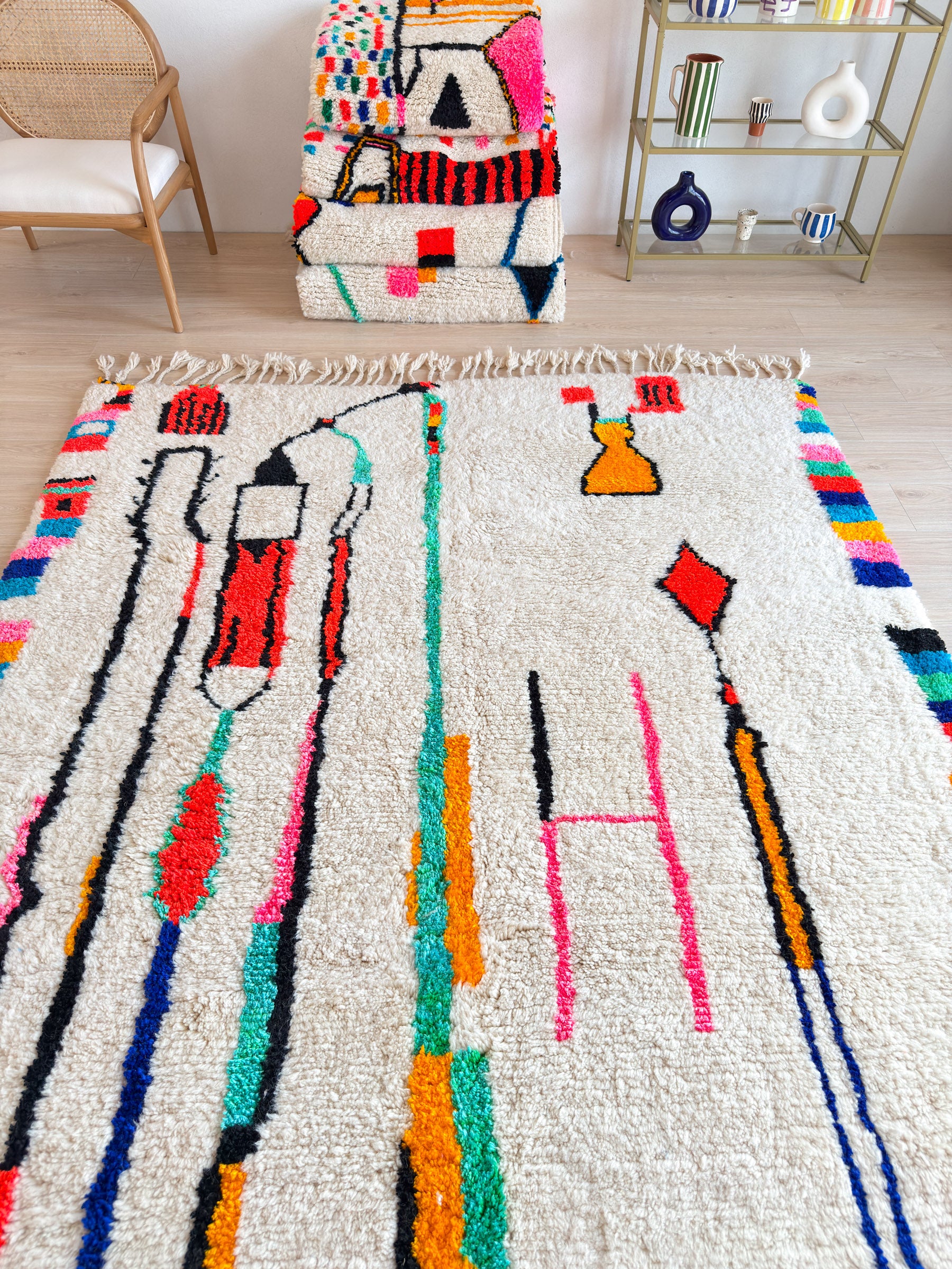 Colorful Berber Rug 202 x 346 cm - n°1757