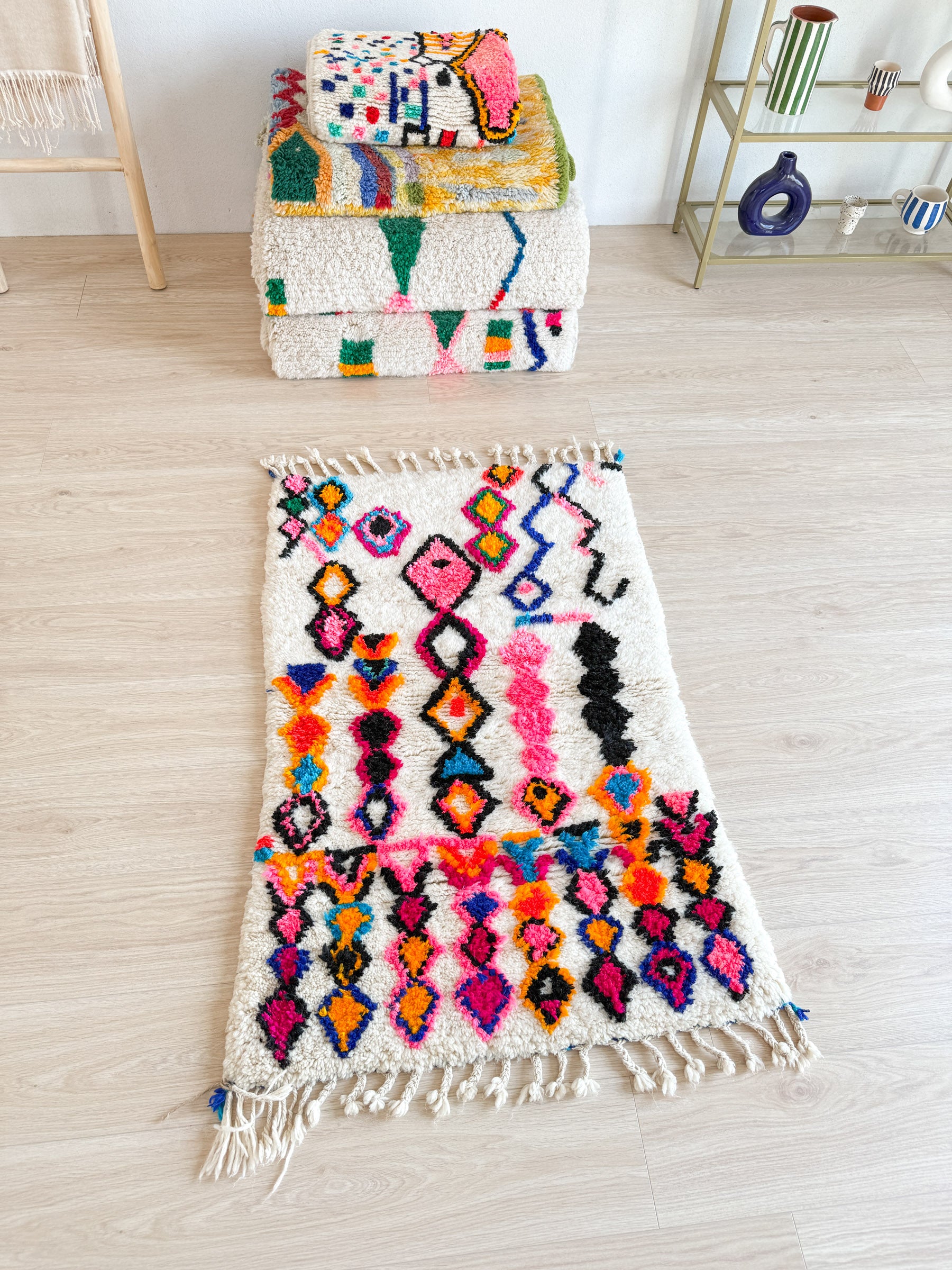 Colorful Berber rug 82 x 135 cm - n°2039