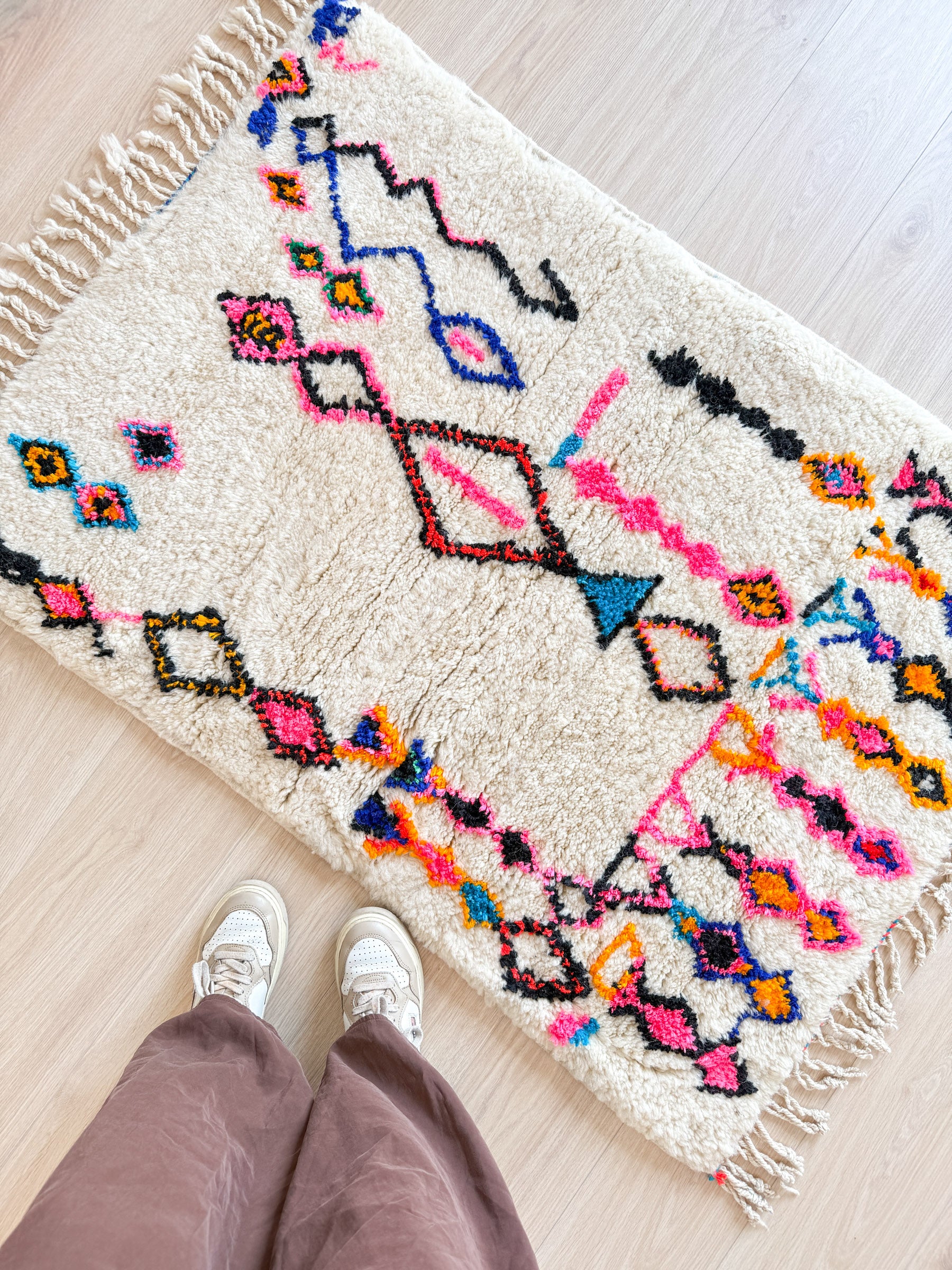 Colorful Berber rug 87 x 141 cm - n°1915