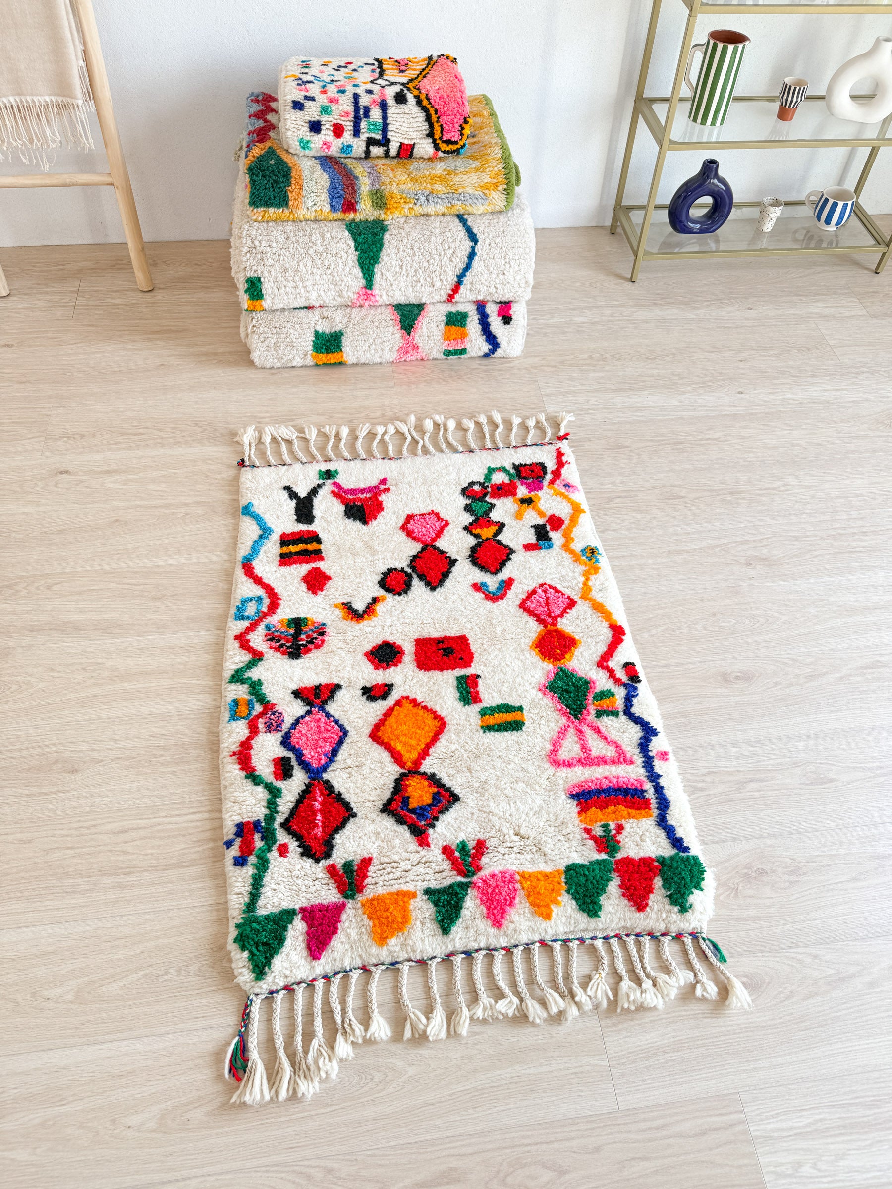 Colorful Berber rug 85 x 137 cm - n°1922