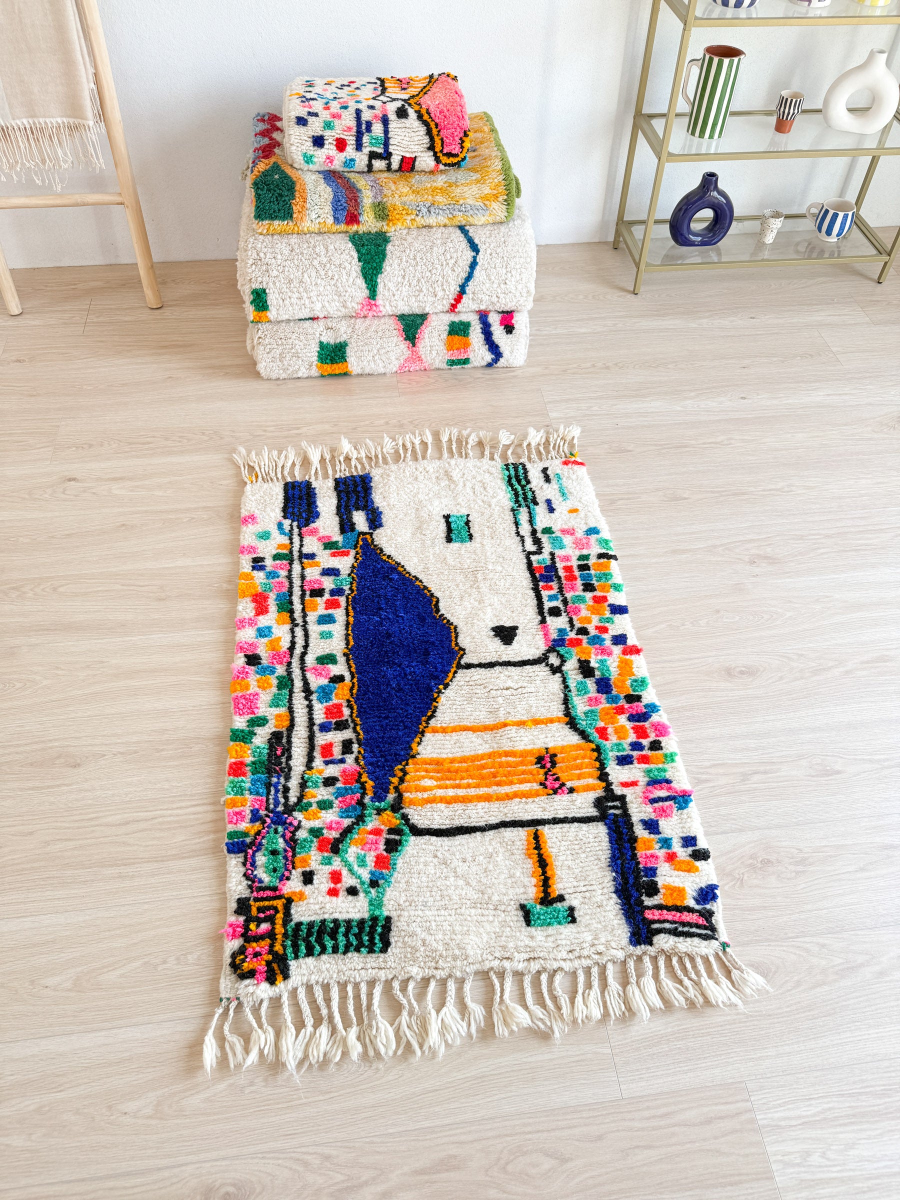 Colorful Berber rug 84 x 140 cm - n°2085