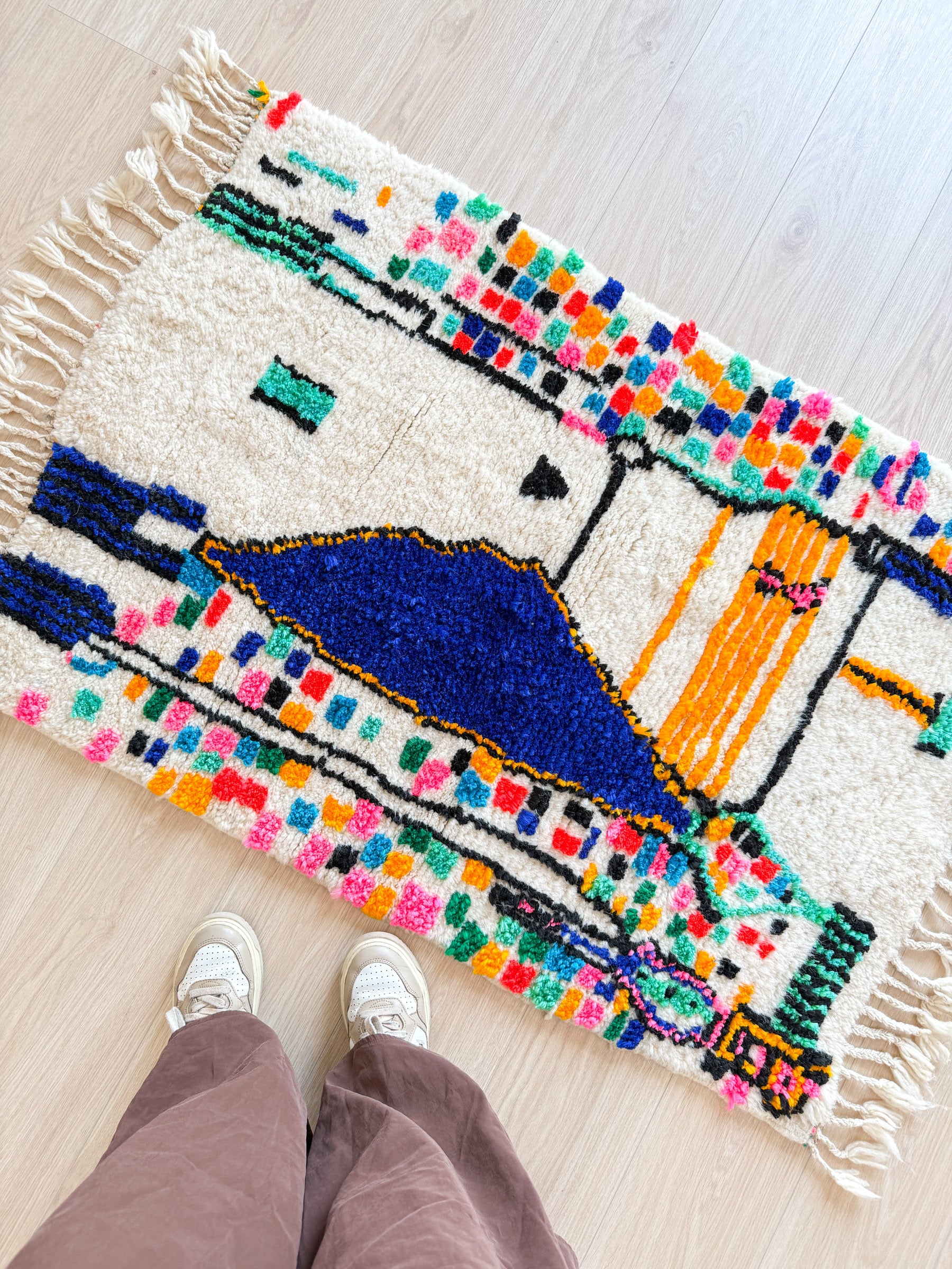 Colorful Berber rug 84 x 140 cm - n°2085