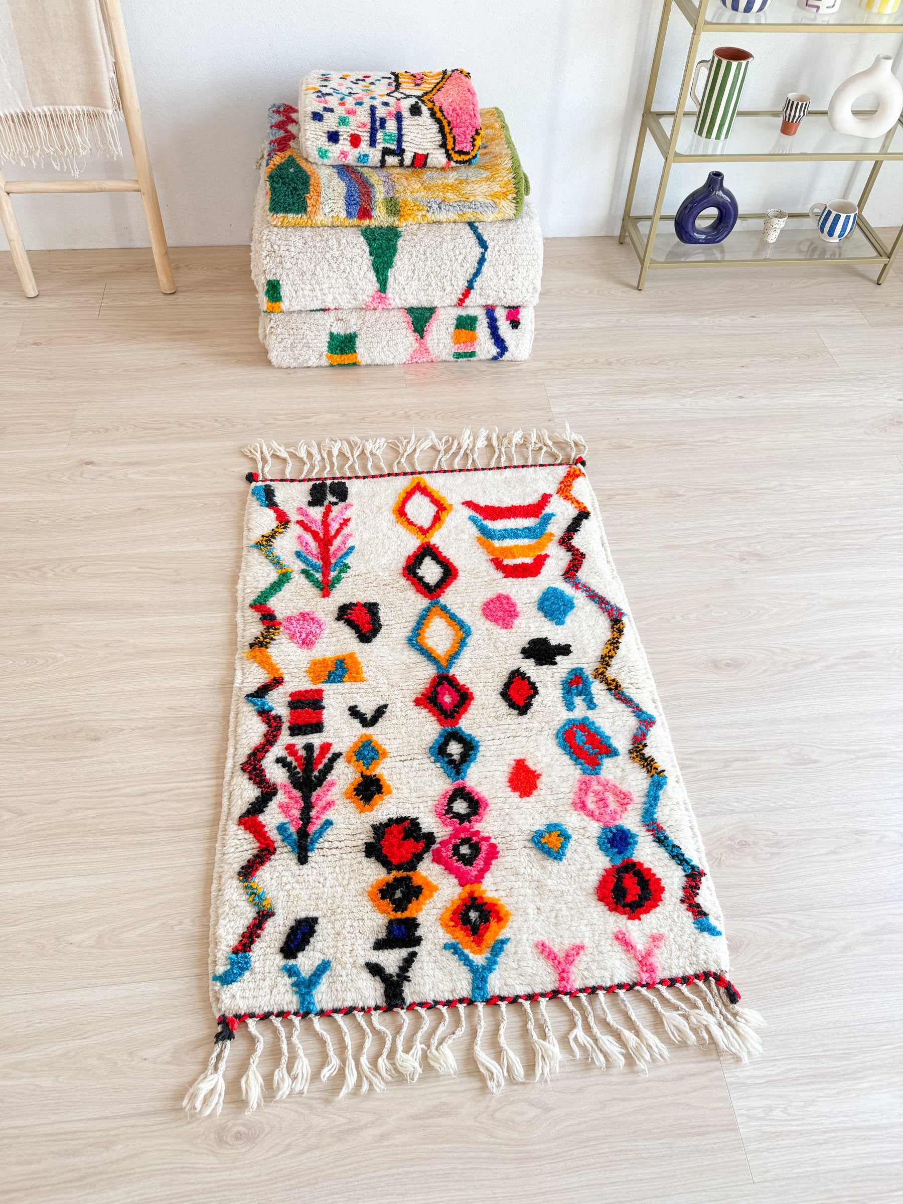 Colorful Berber rug 88 x 150 cm - n°1969
