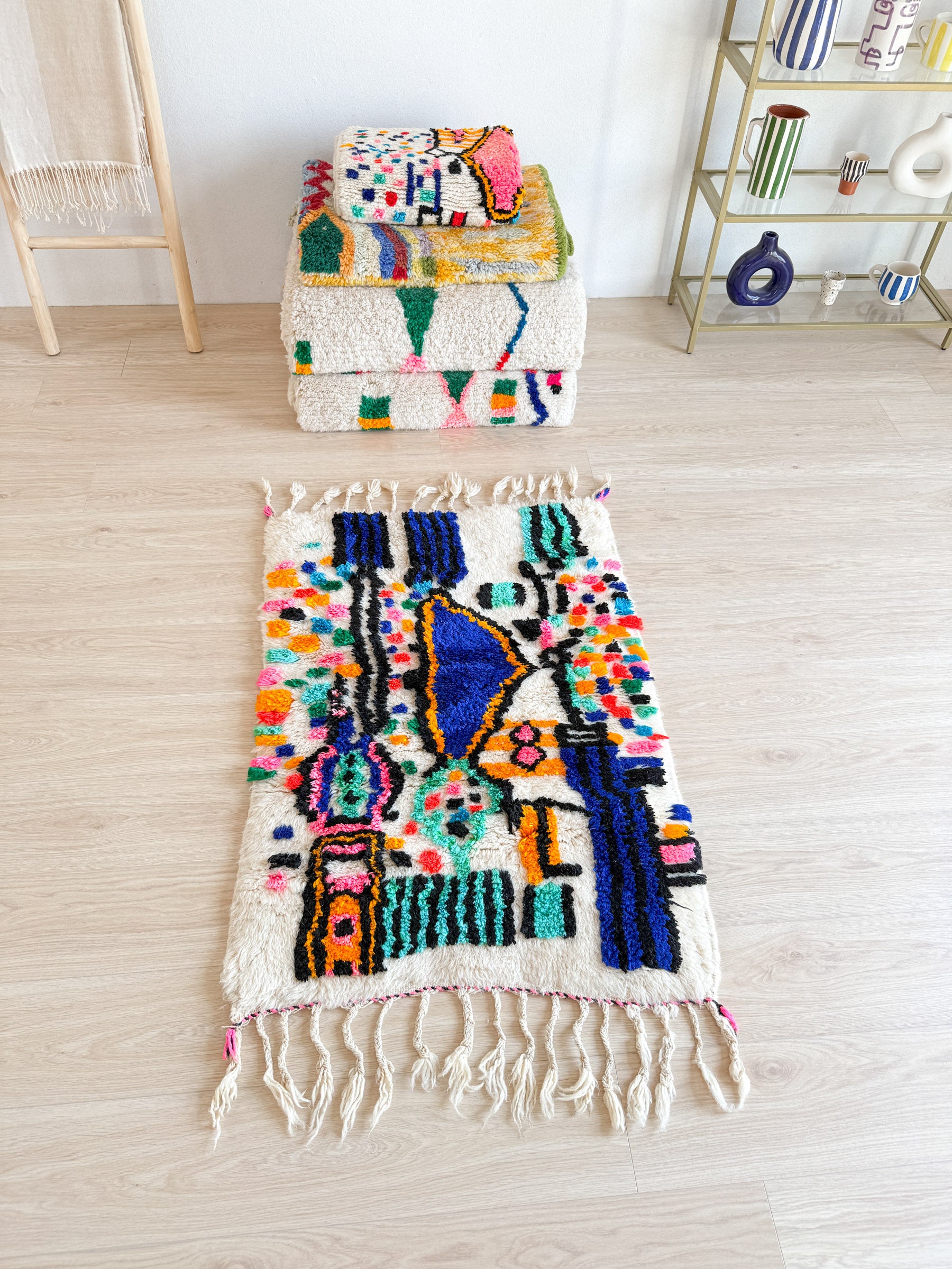 Colorful Berber rug 83 x 140 cm - n°1971