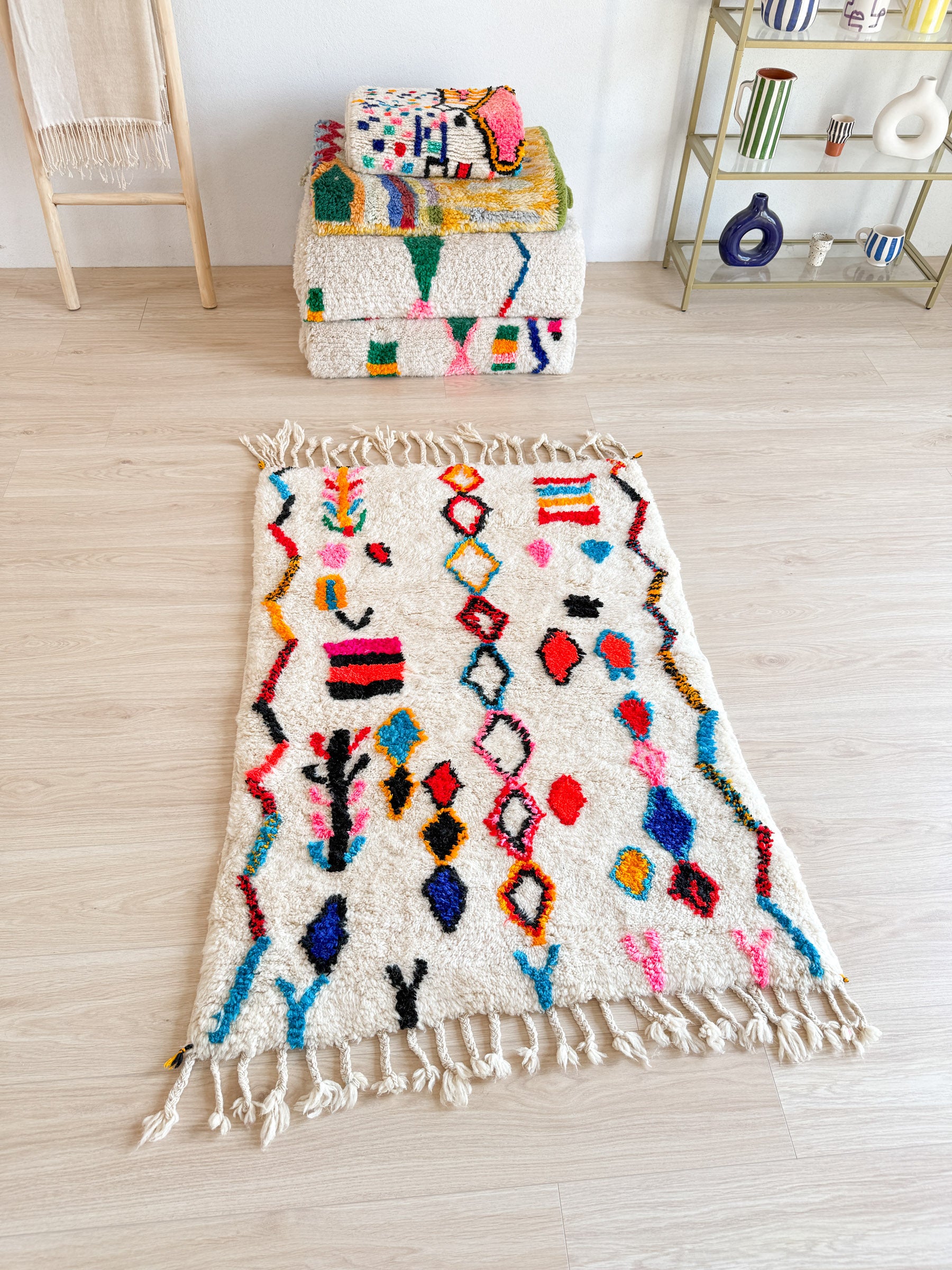 Colorful Berber rug 97 x 150 cm - n°2031