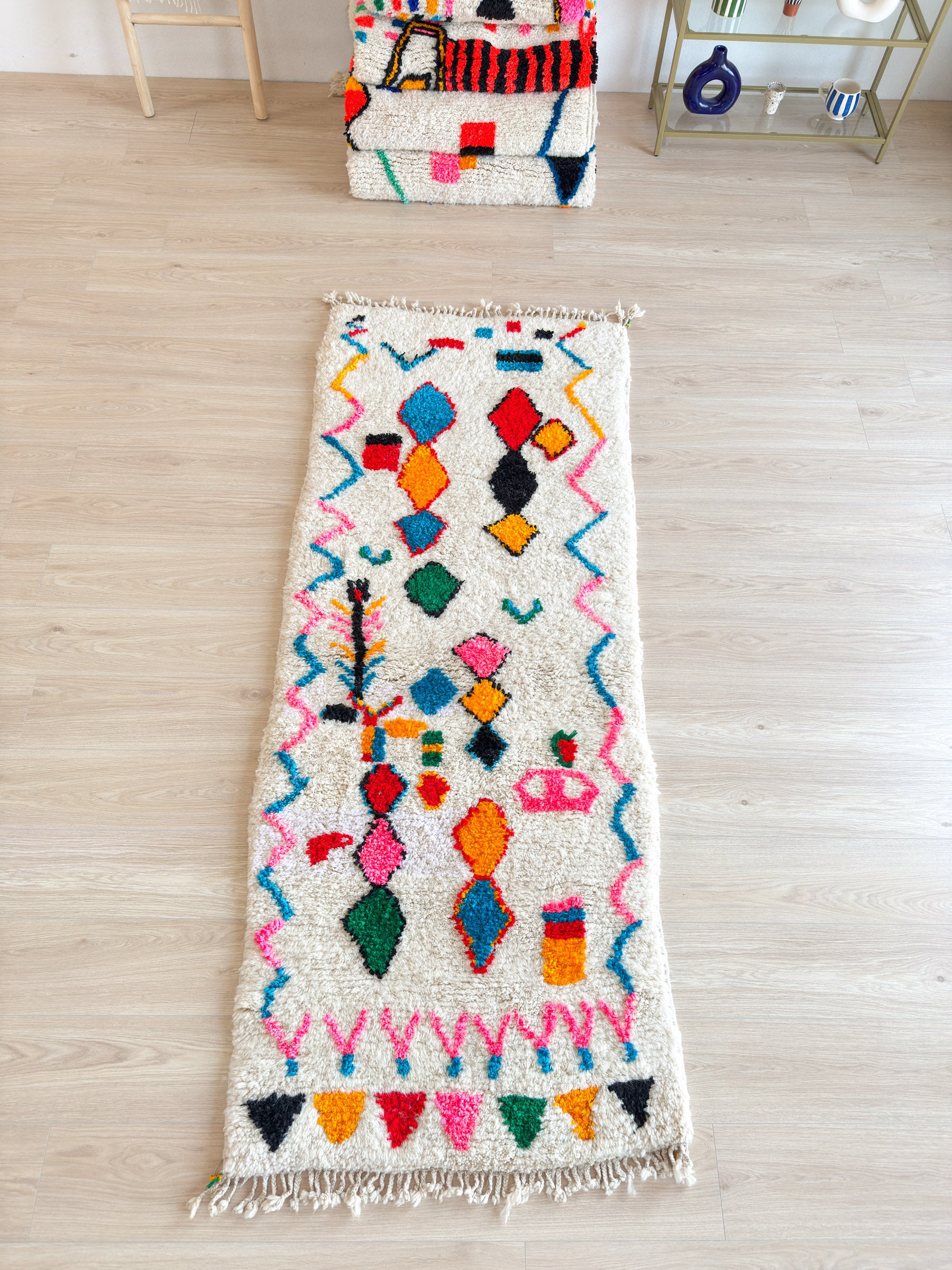 Berber Runner Rug 93 x 241 cm - No. 1872