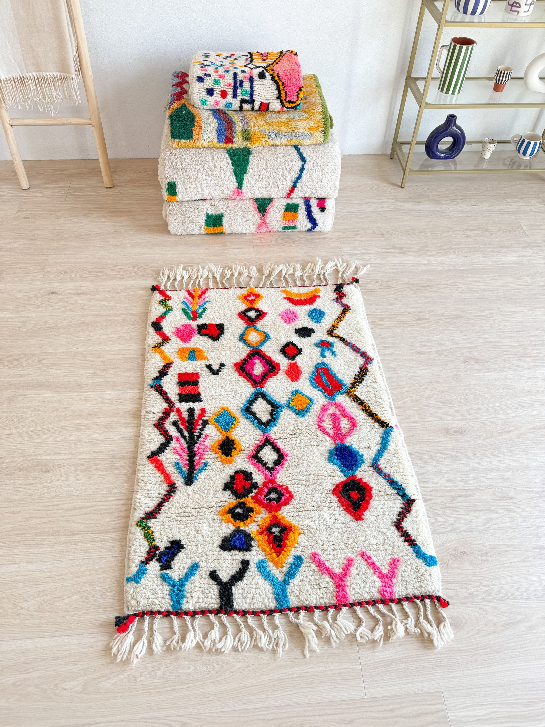 Colorful Berber rug 87 x 143 cm - n°1970