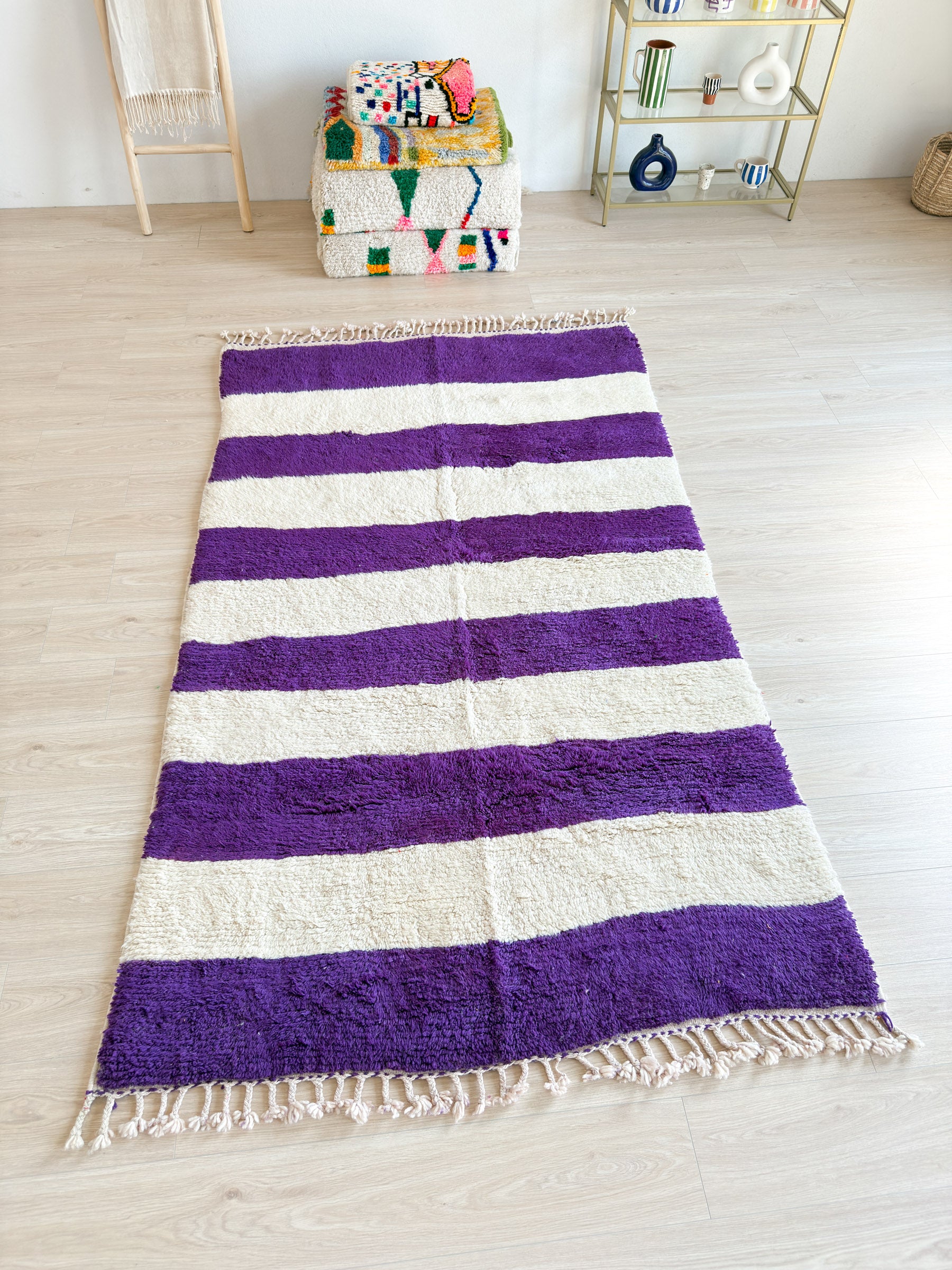Colorful Moroccan Rug 143 x 260 cm / 4.7 x 8.5 ft - n°1324