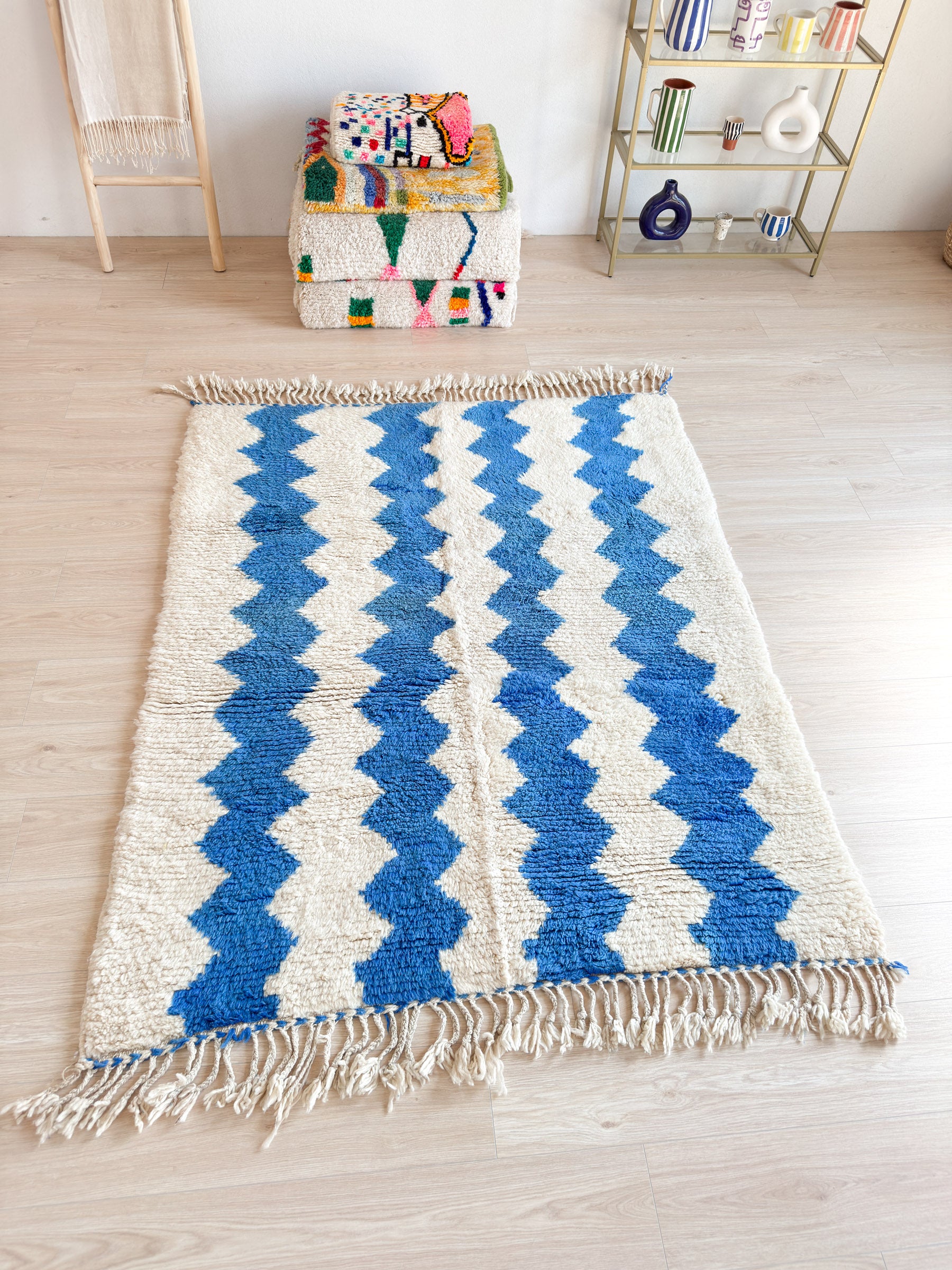 Colorful Moroccan Rug 154 x 207 cm / 5.1 x 6.8 ft - n°1450