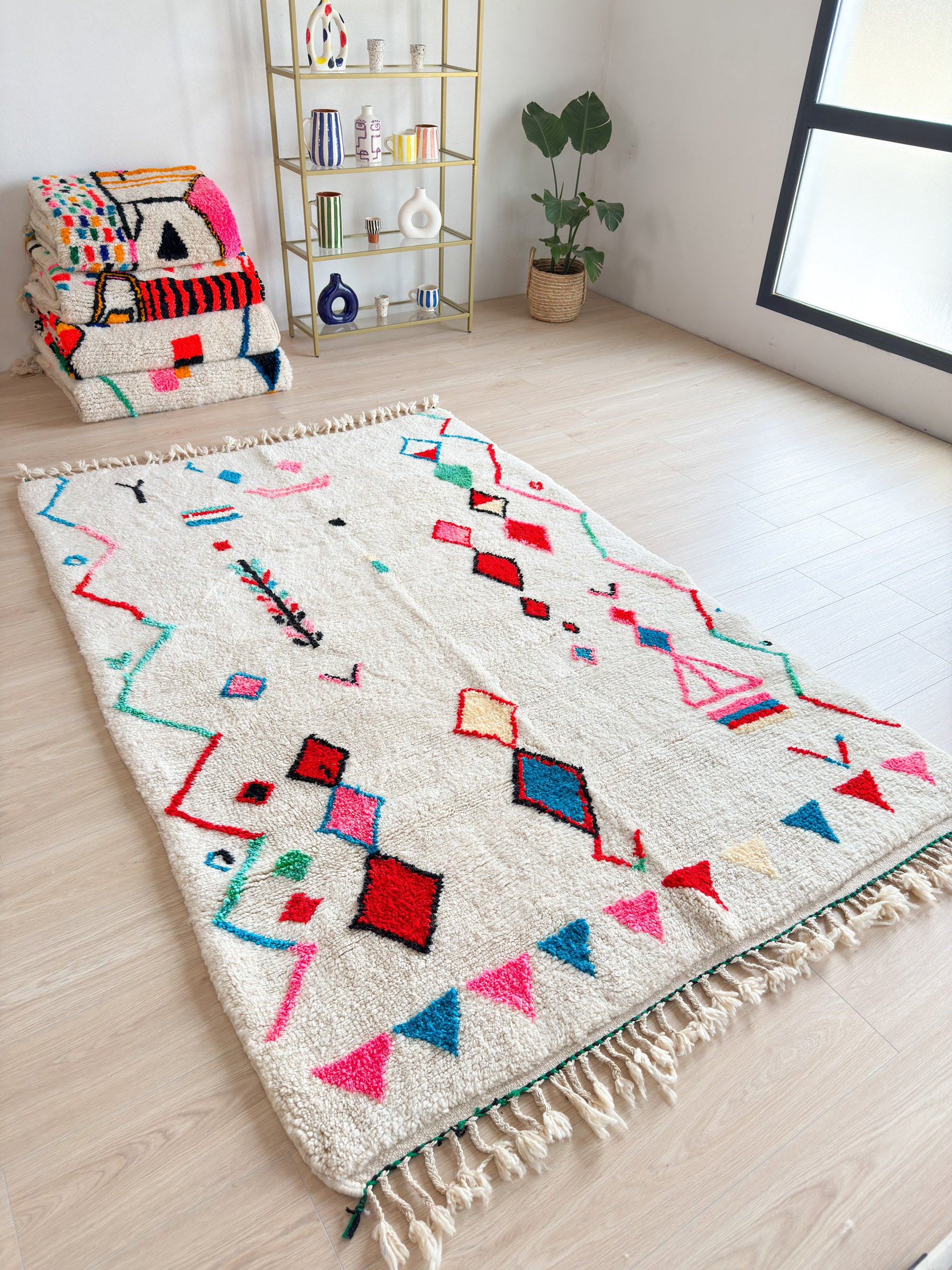 Colorful Berber Rug 162 x 259 cm - n°1895