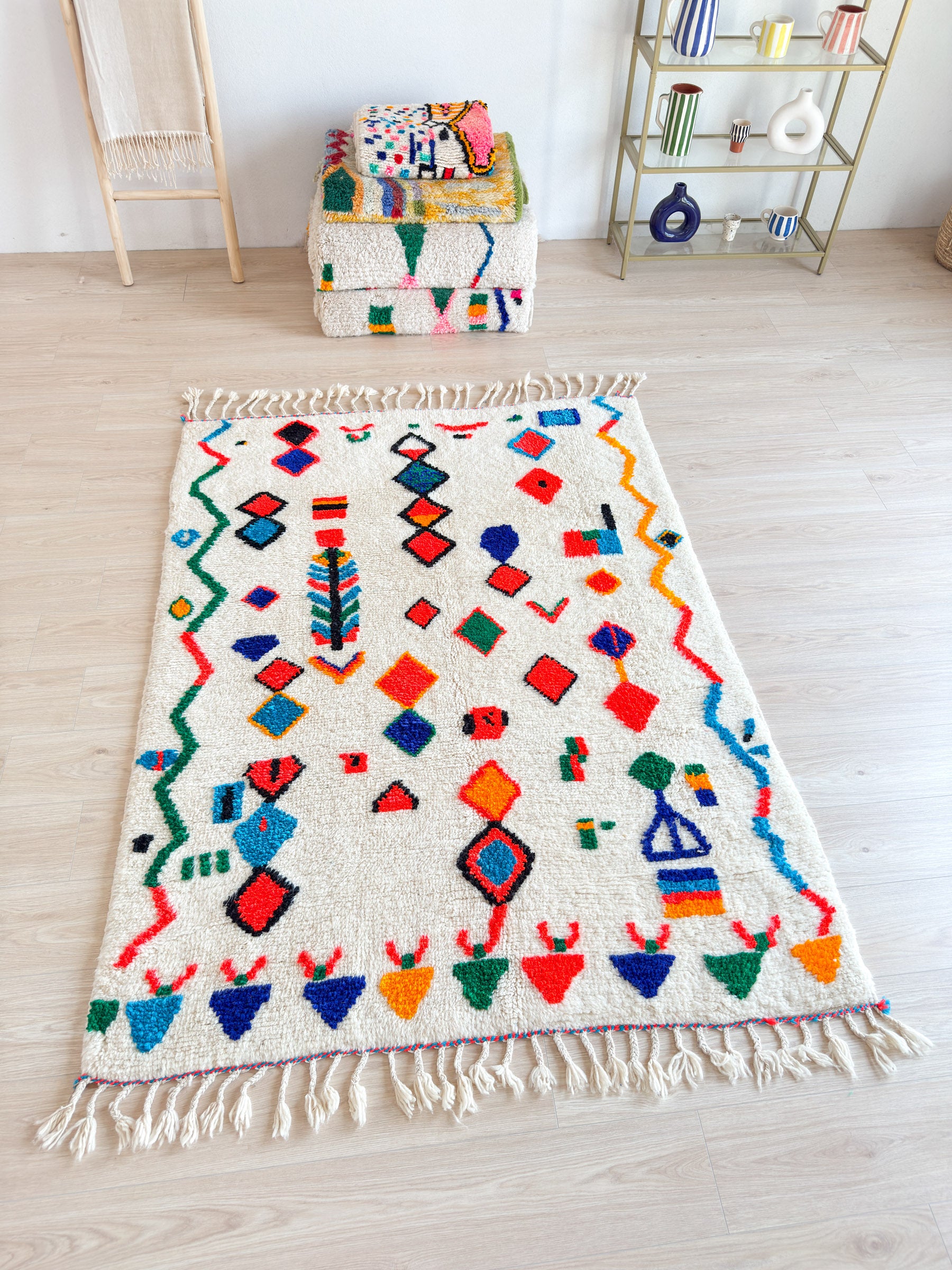 Colorful Berber rug 148 x 220 cm - n°2250