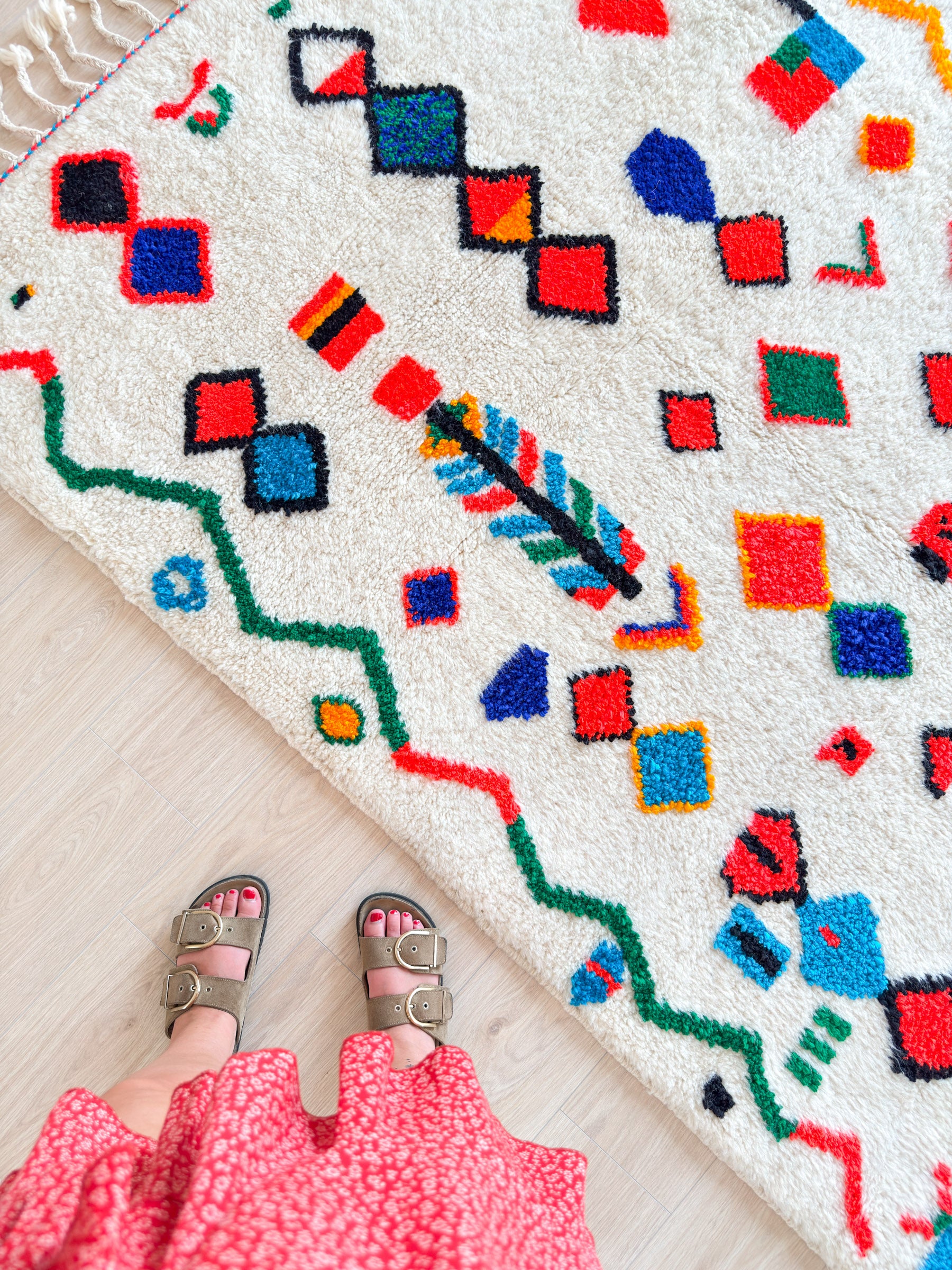 Colorful Berber rug 148 x 220 cm - n°2250