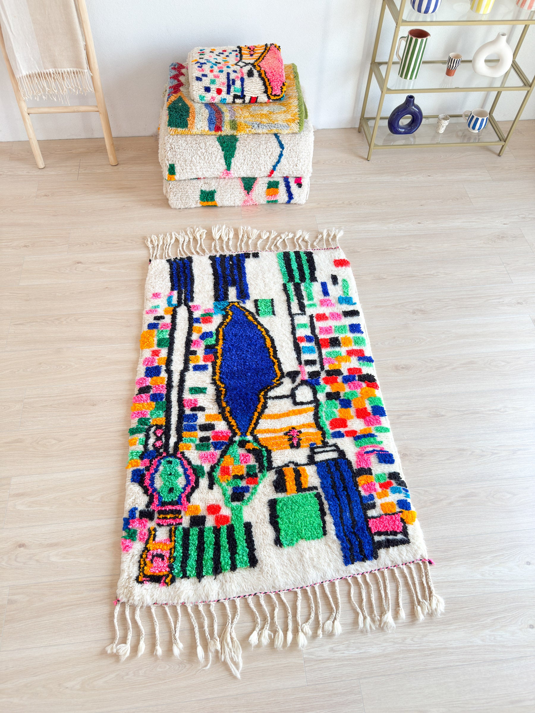 Colorful Berber rug 103 x 189 cm - n°2213