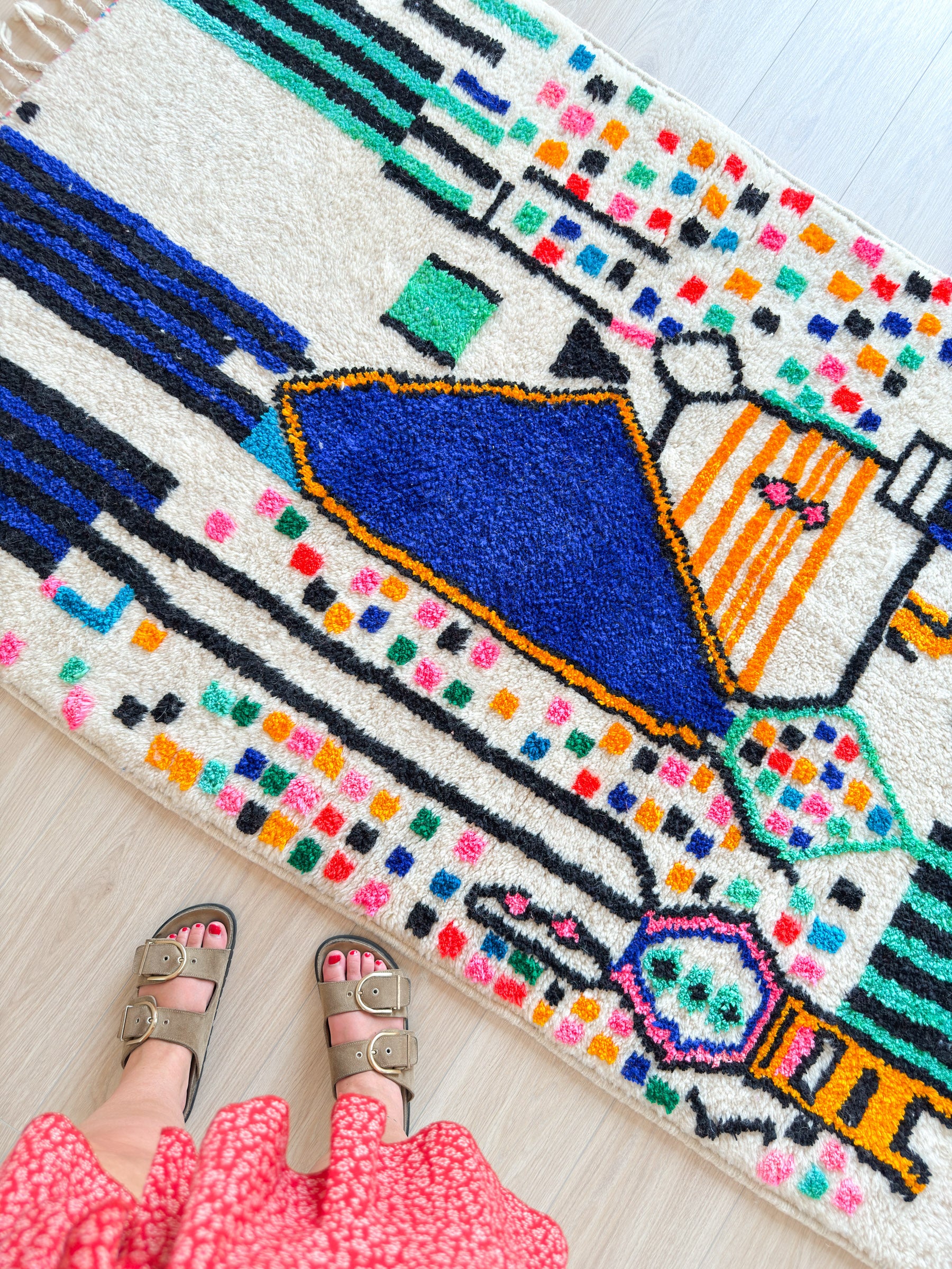 Colorful Berber rug 120 x 208 cm - n°2212