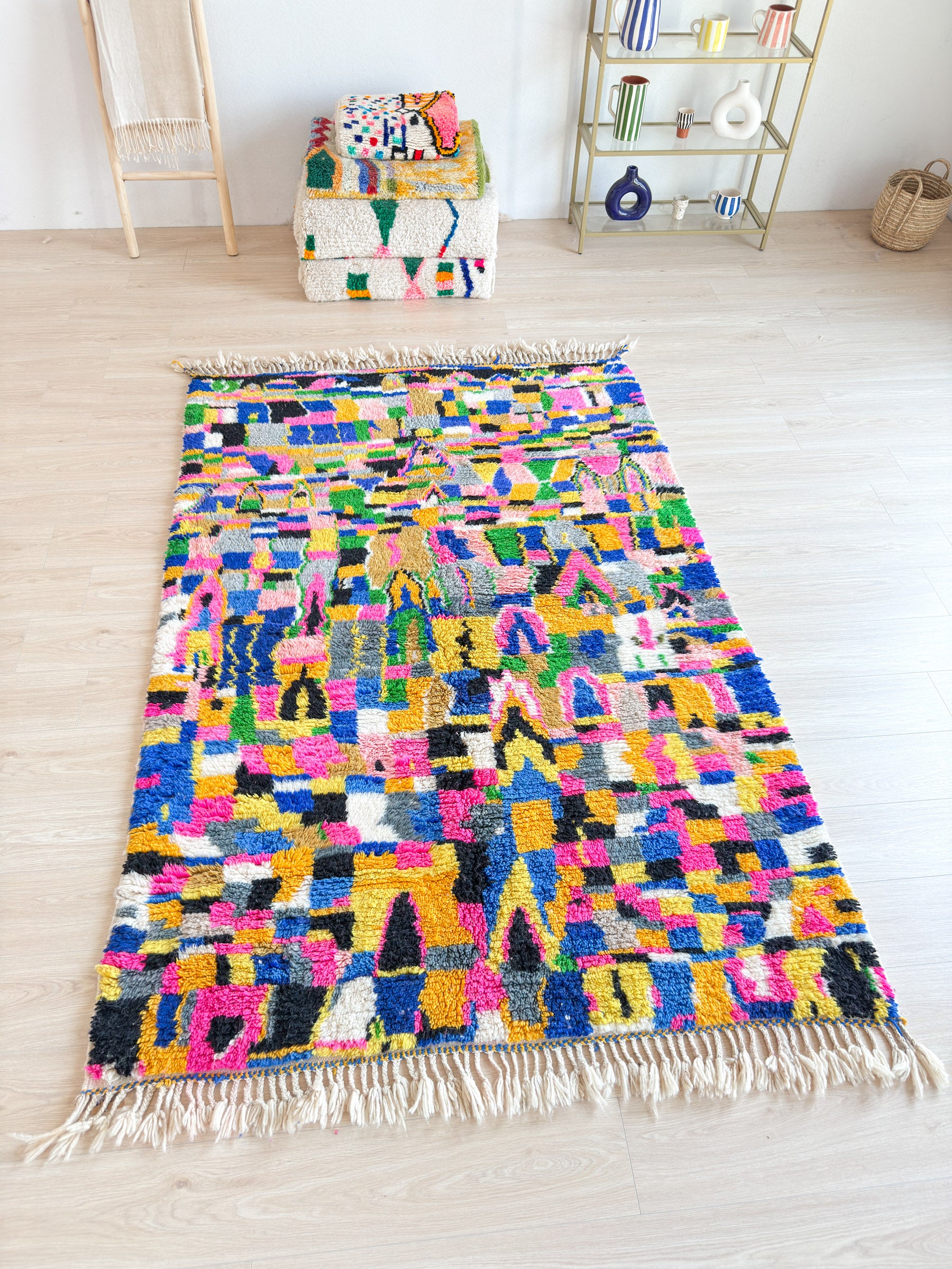 Bunter Berberteppich 161 x 260 cm - Nr. 2248
