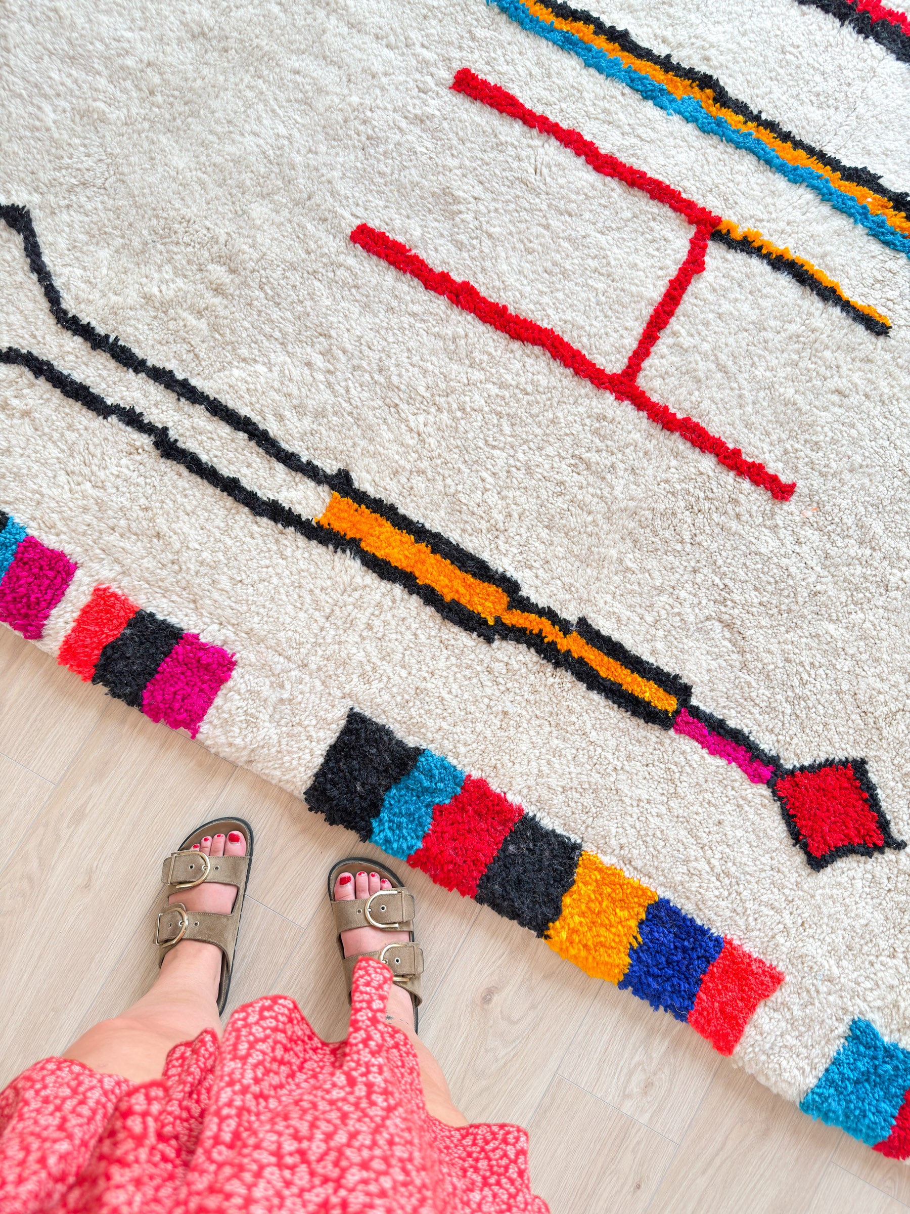 Colorful Berber rug 196 x 287 cm - no. 2129