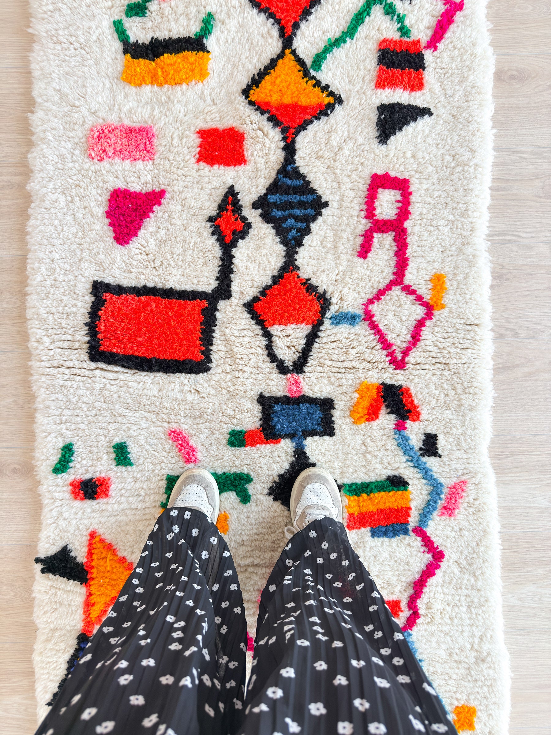 Colorful Berber Hallway Rug 88 x 263 cm - n°1870