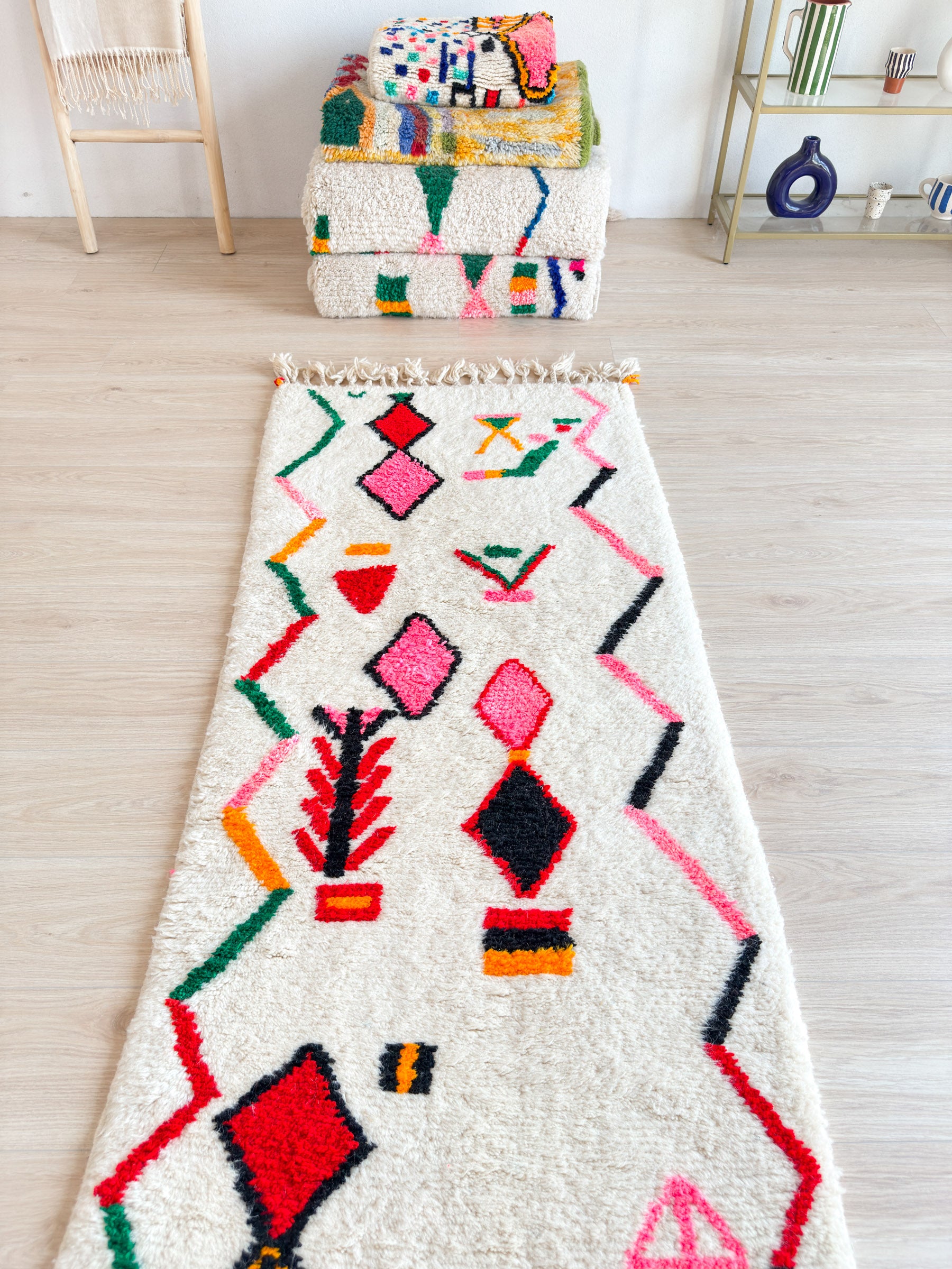 Colorful Berber Runner Rug 84 x 292 cm - No. 2247