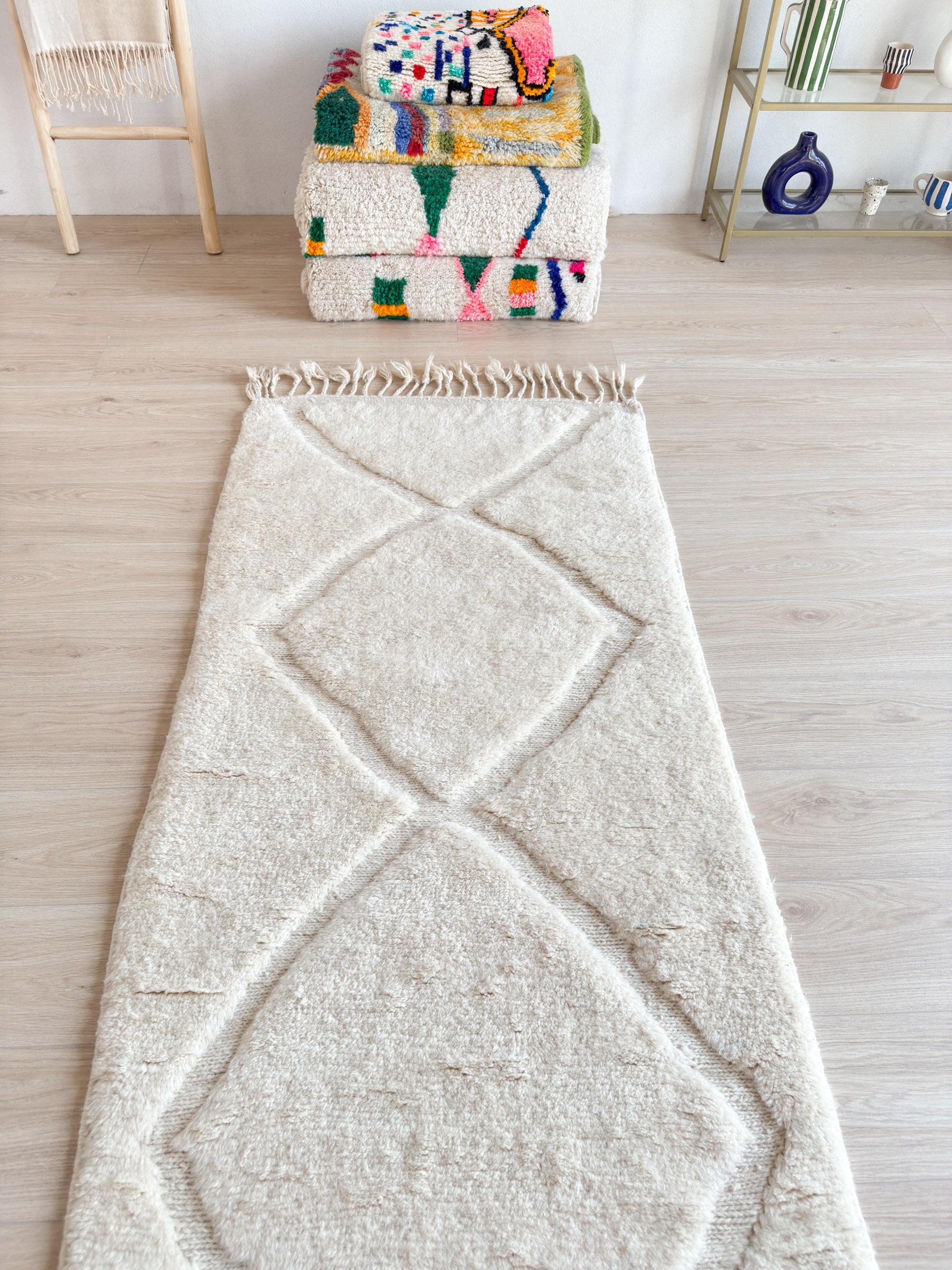 Beni Ouarain Runner Rug 90 x 267 cm - No. 2228