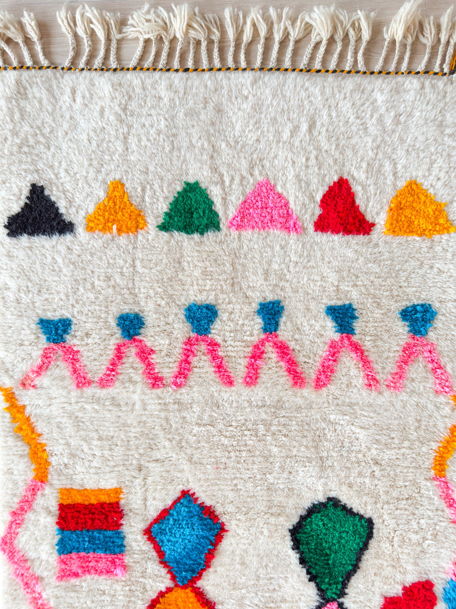 Farbenfroher Berber-Läuferteppich 90 x 295 cm - Nr. 2237