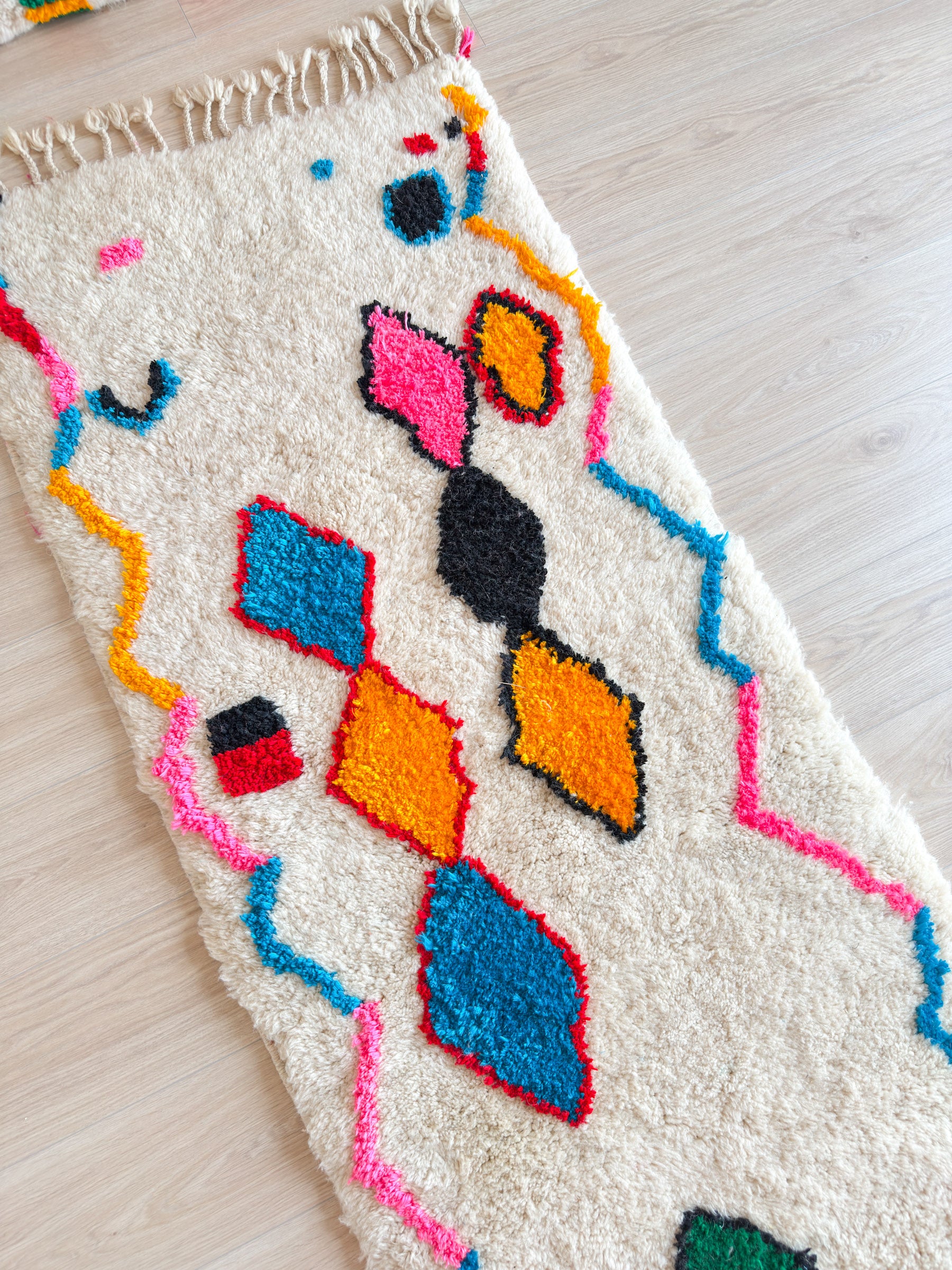 Colorful Berber Runner Rug 83 x 445 cm - No. 2225