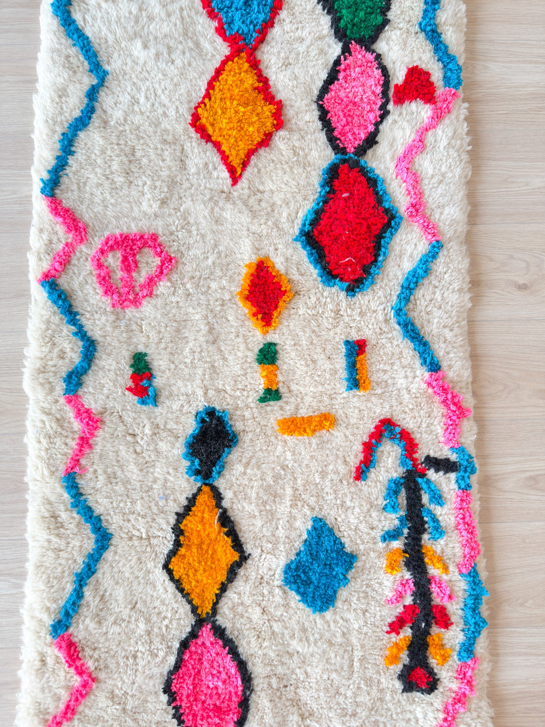Colorful Berber Runner Rug 83 x 445 cm - No. 2225