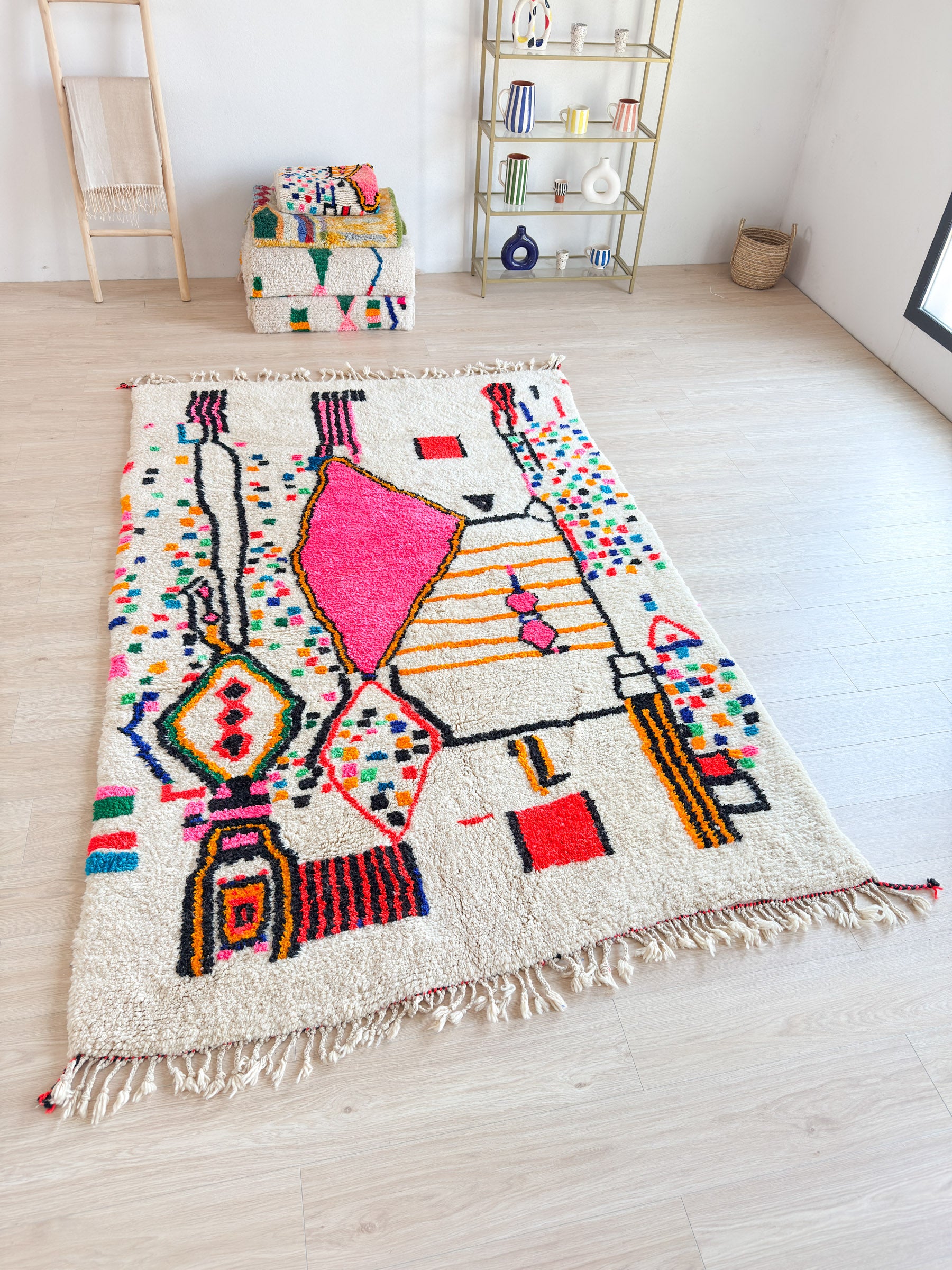 Colorful Berber rug 185 x 296 cm - n°2249