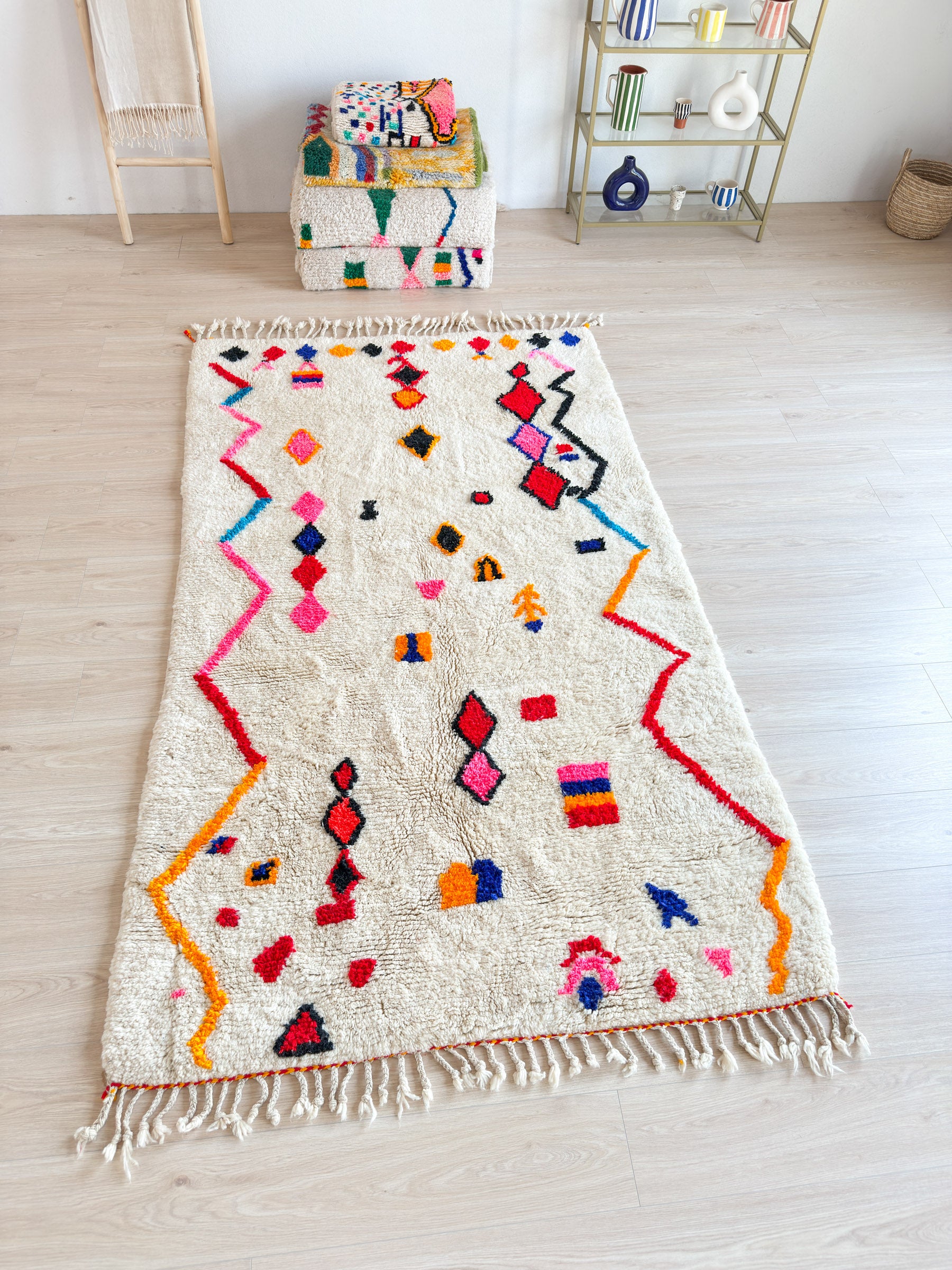 Bunter Berberteppich 150 x 271 cm - Nr. 2241