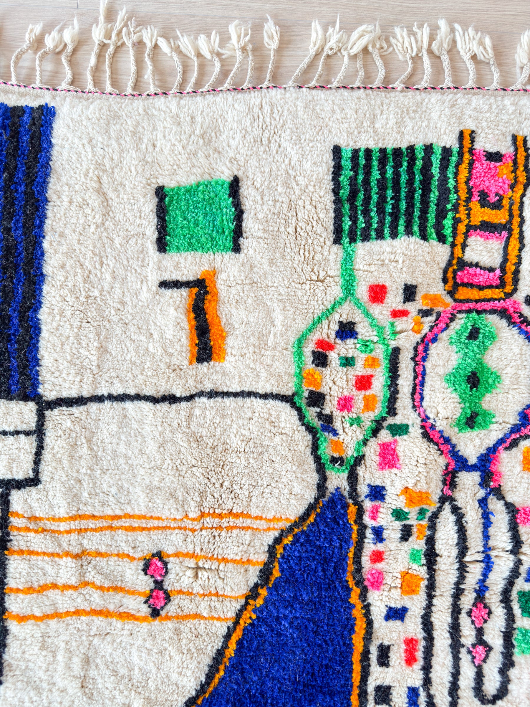 Bunter Berberteppich 152 x 299 cm - Nr. 2227