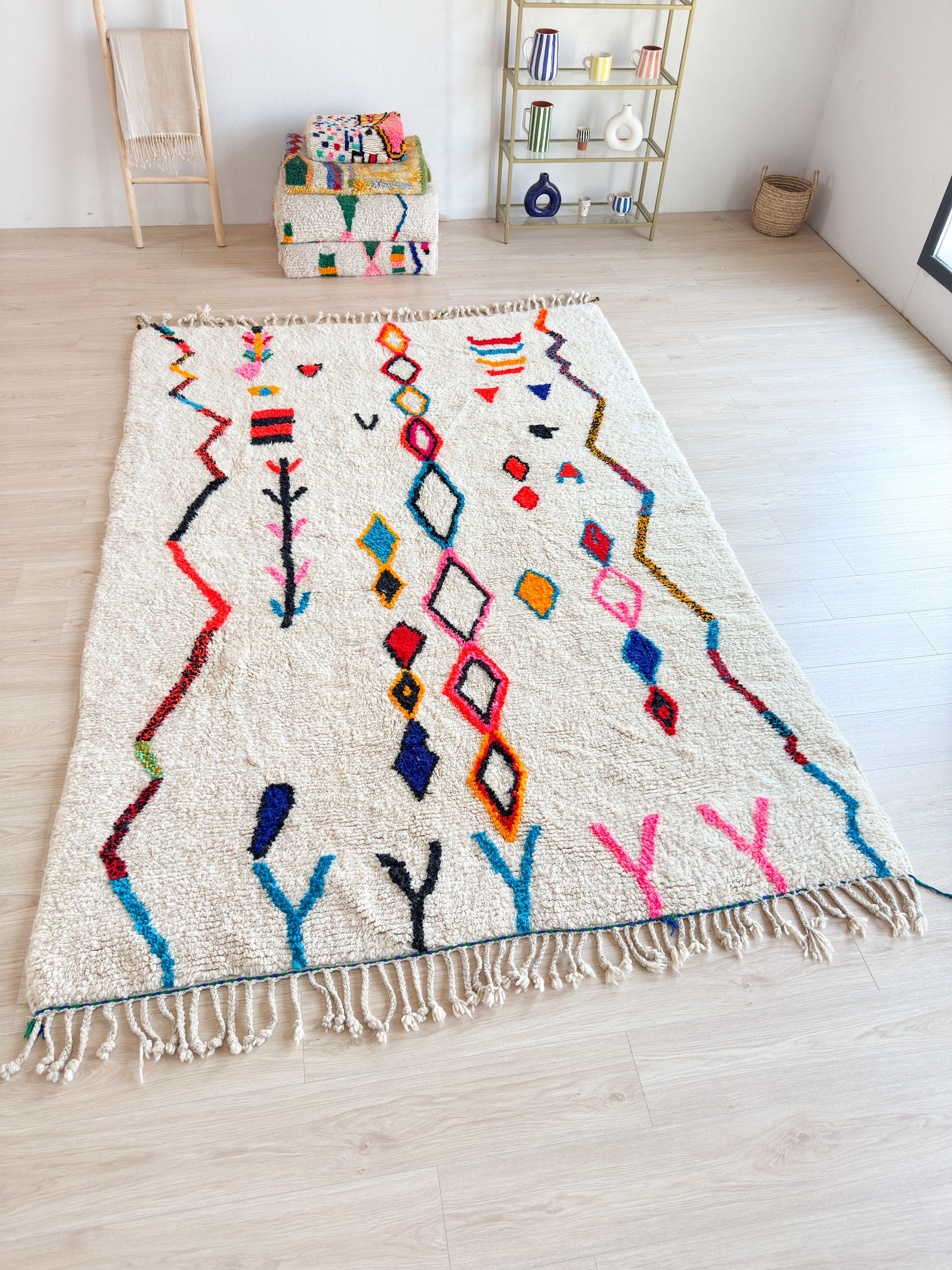 Colorful Berber rug 212 x 326 cm - n°2203