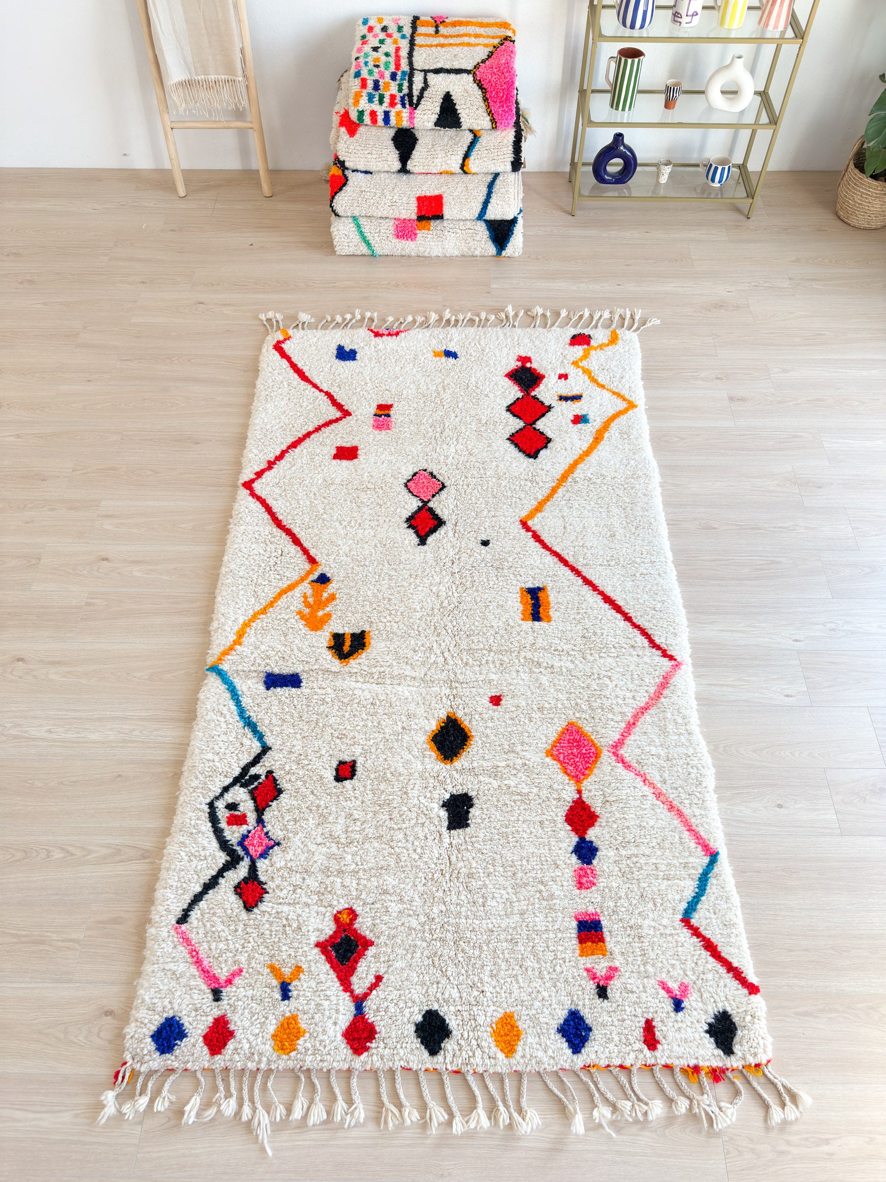 Tapis berbère coloré 147 x 287 cm - n°1816