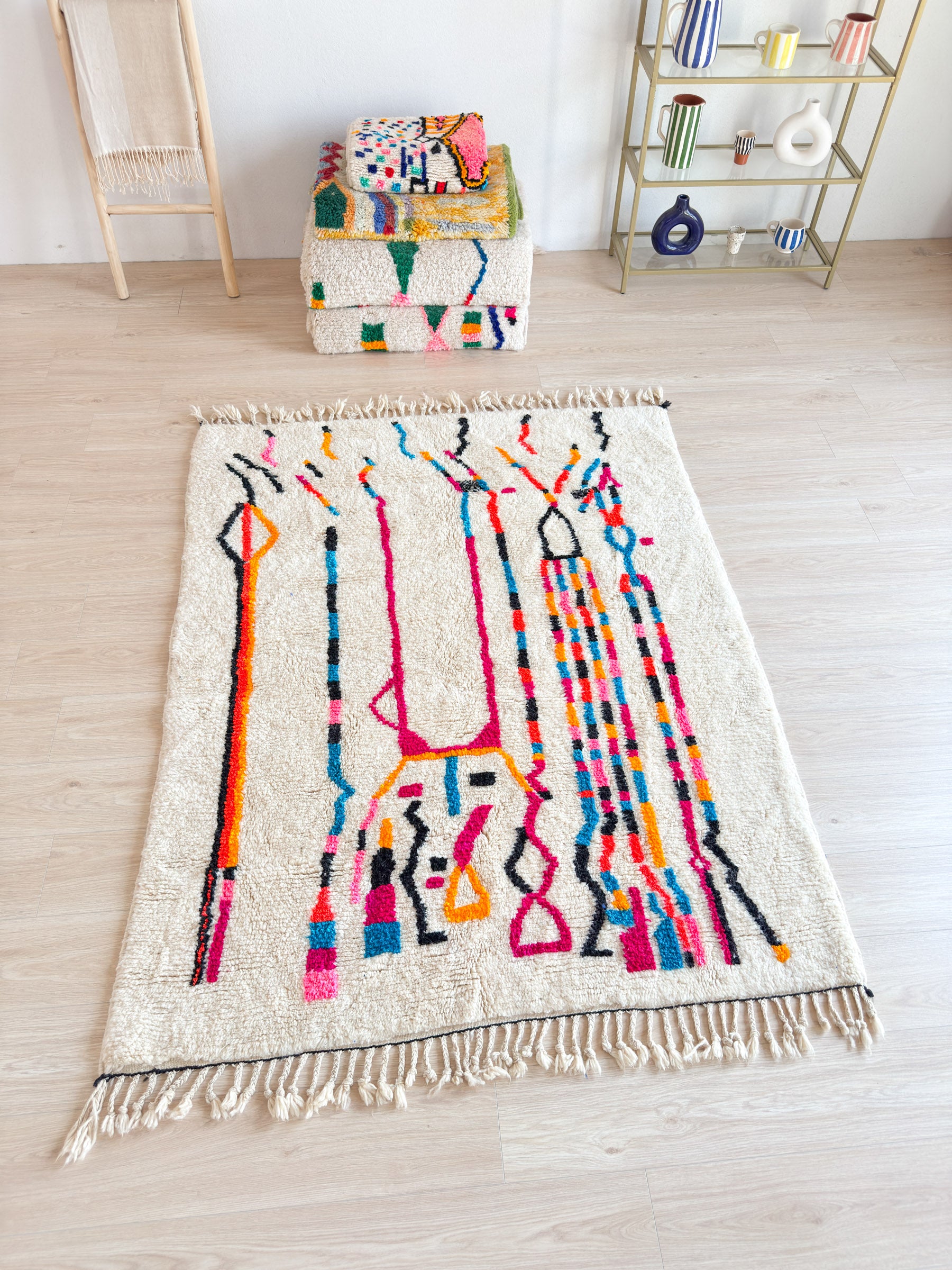 Colorful Berber rug 153 x 211 cm - n°2259