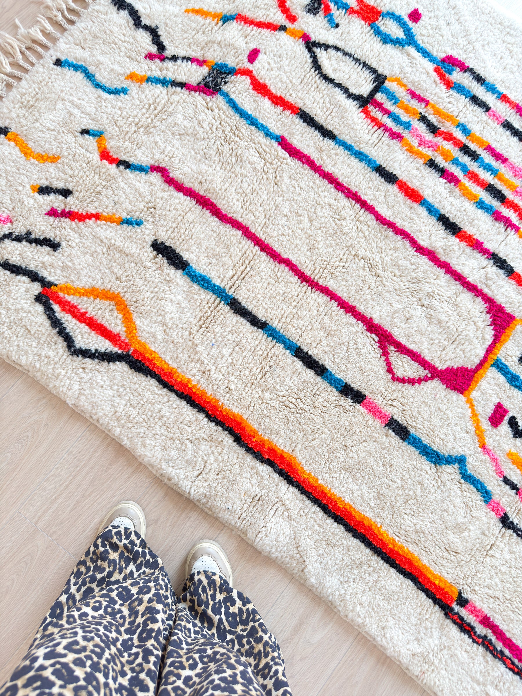 Colorful Berber rug 153 x 211 cm - n°2259