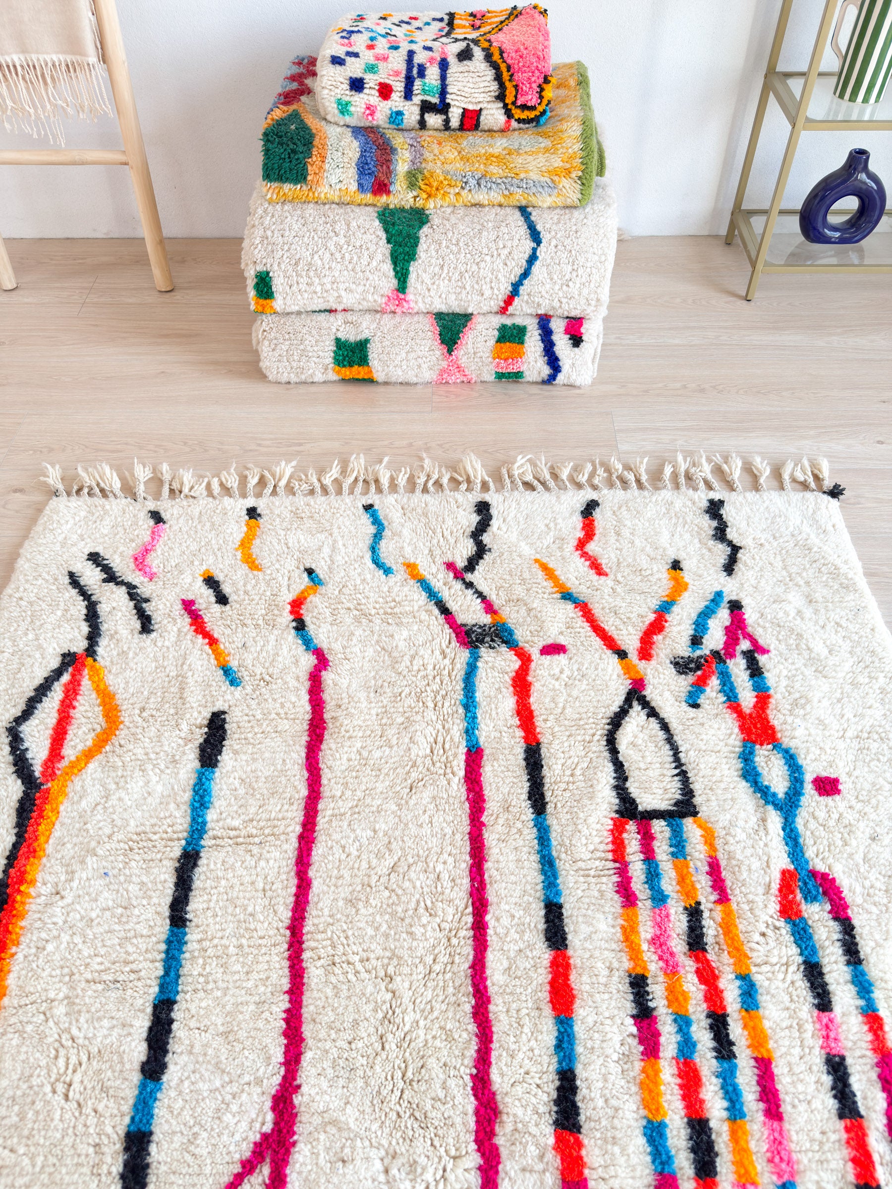 Colorful Berber rug 153 x 211 cm - n°2259
