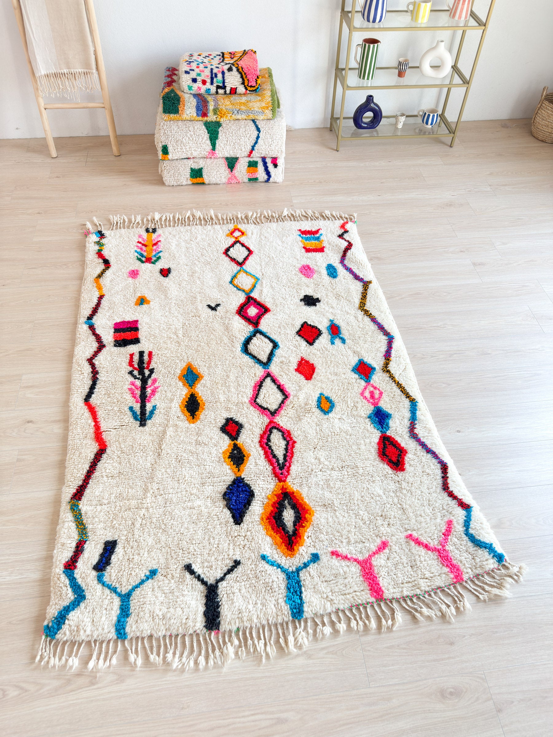 Colorful Berber rug 152 x 231 cm - n°2262
